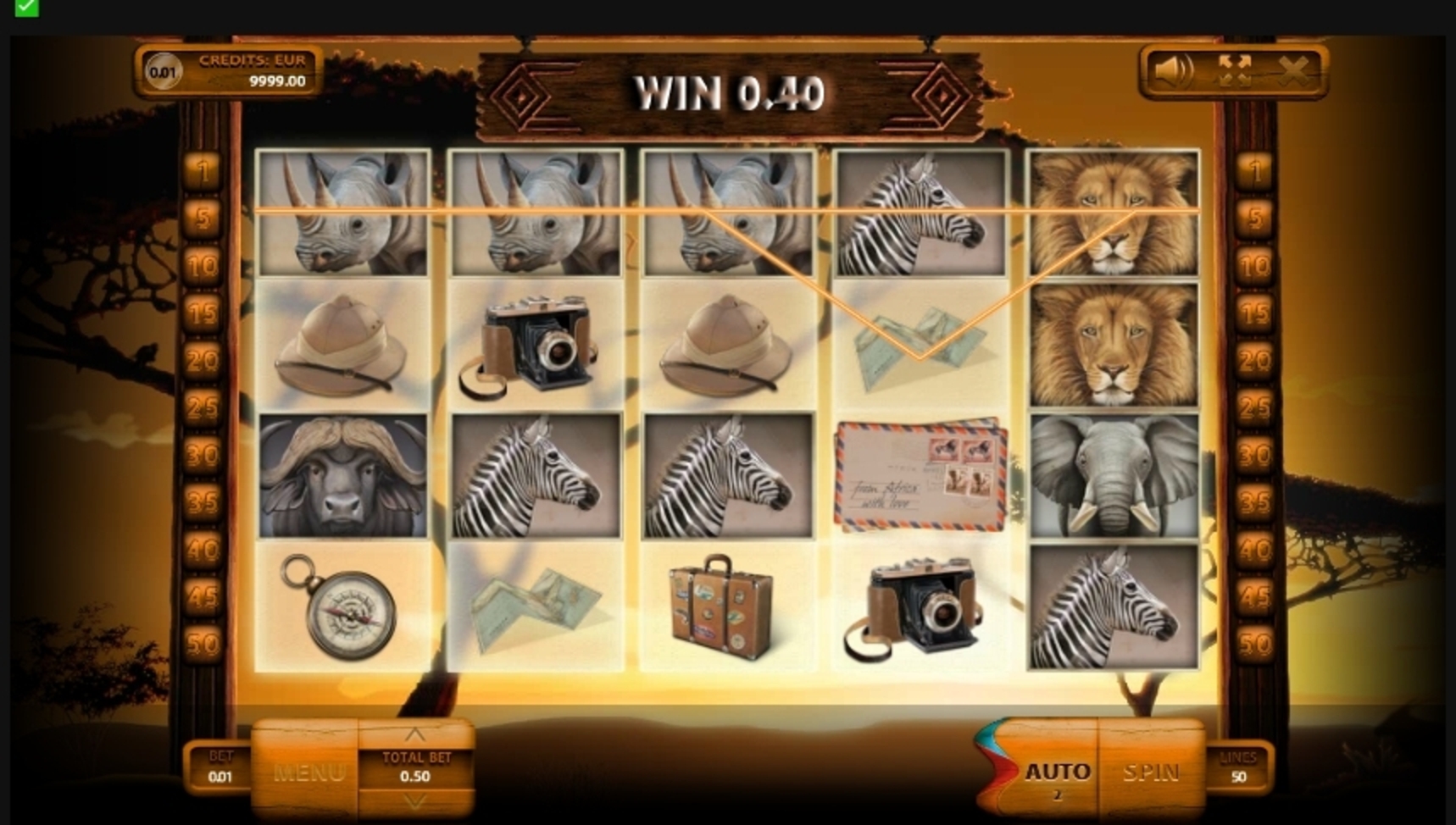 Win Money in Safari Free Slot Game by Endorphina