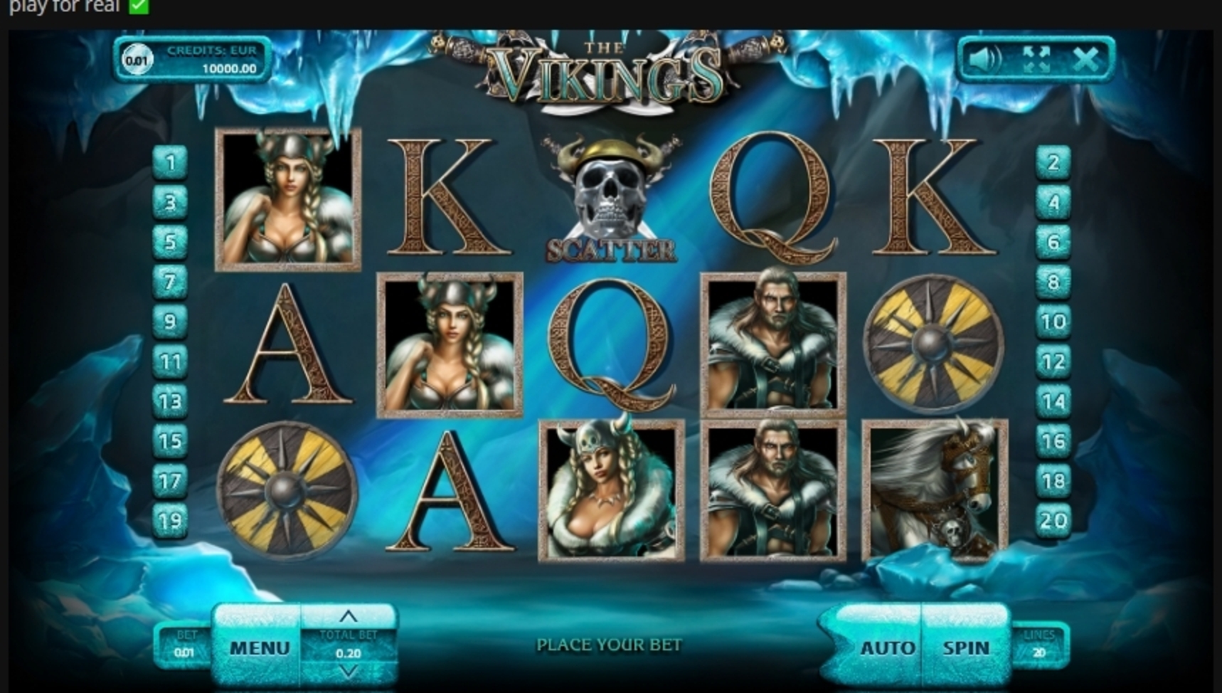 Reels in The Vikings Slot Game by Endorphina
