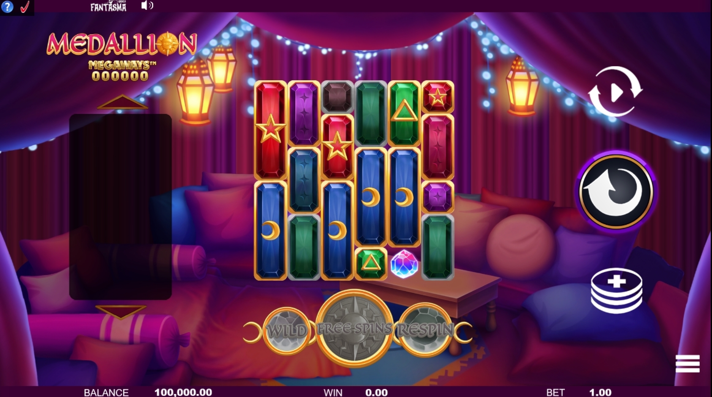 Reels in Medallion Megaways Slot Game by Fantasma Games
