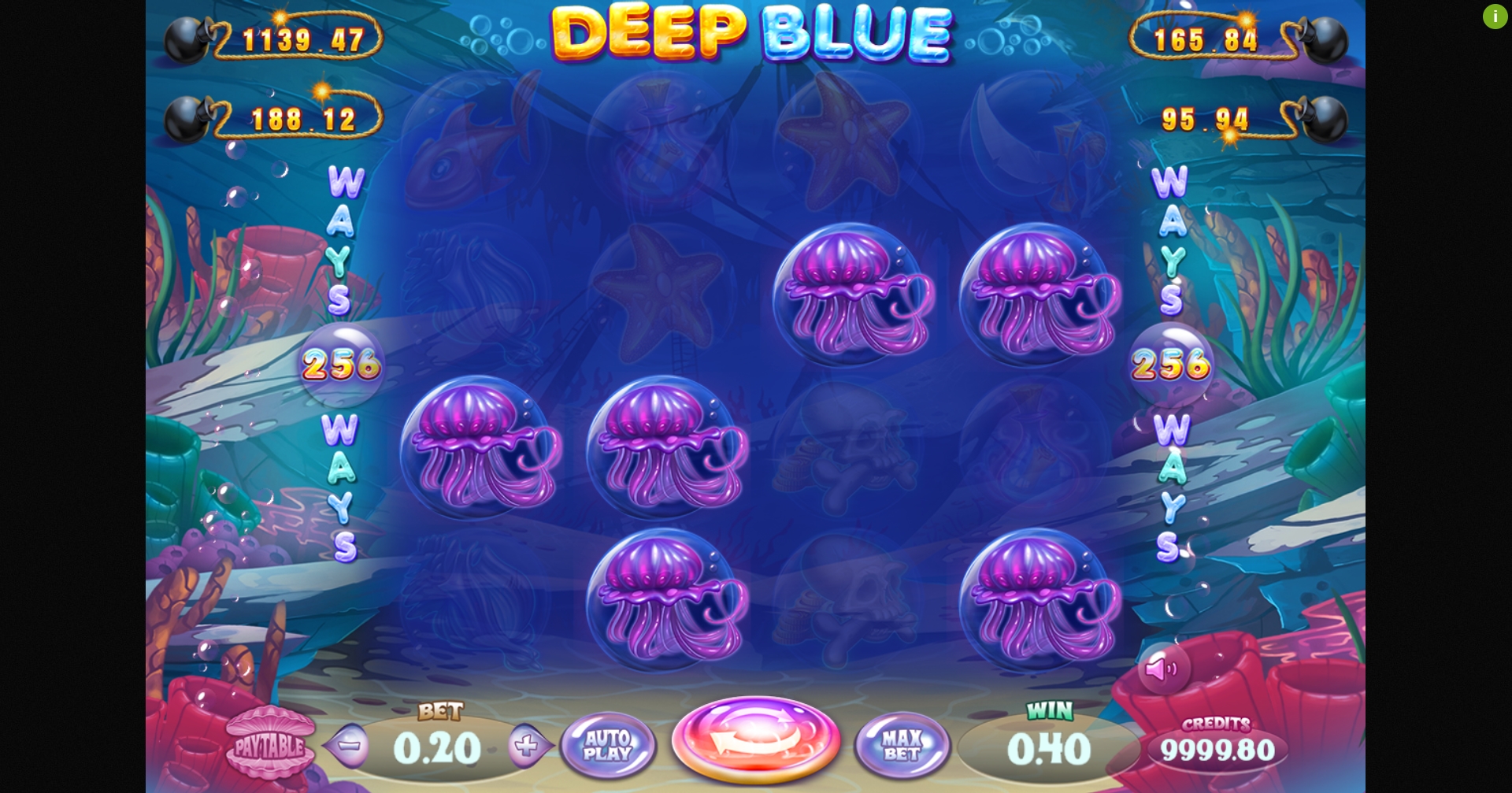 Win Money in Deep Blue Jackbomb Free Slot Game by Felix Gaming