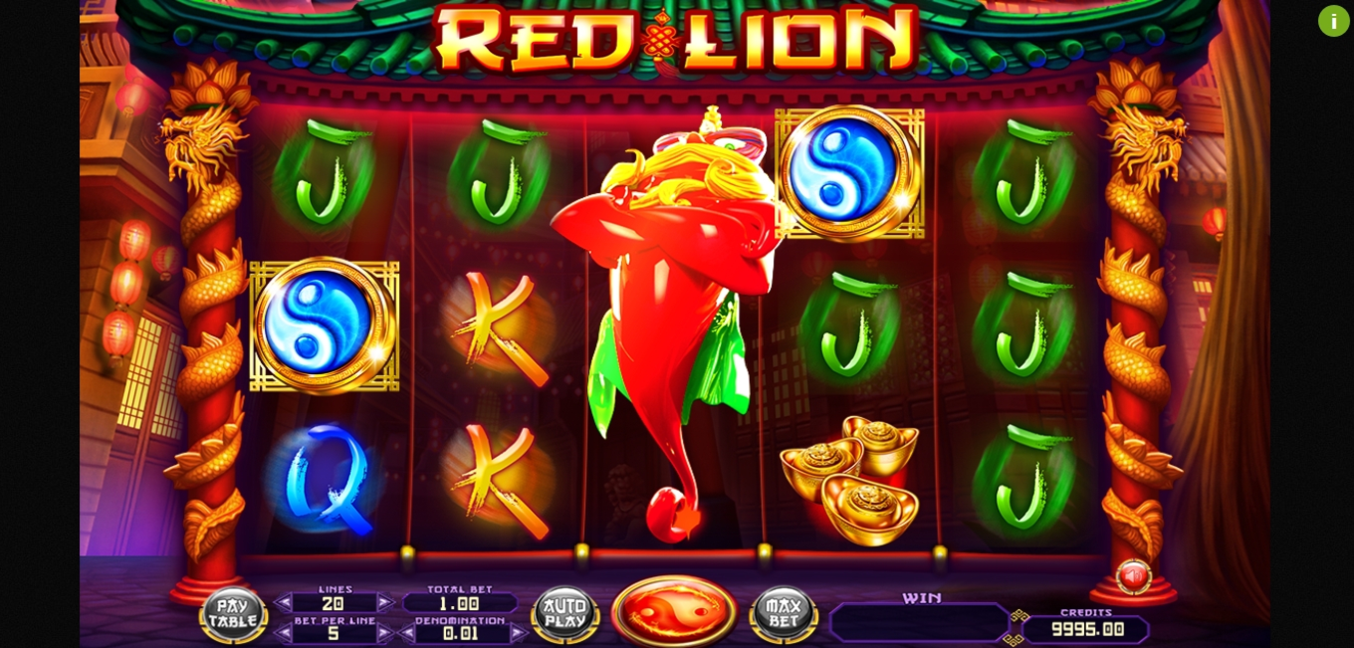 Win Money in Red Lion Free Slot Game by Felix Gaming