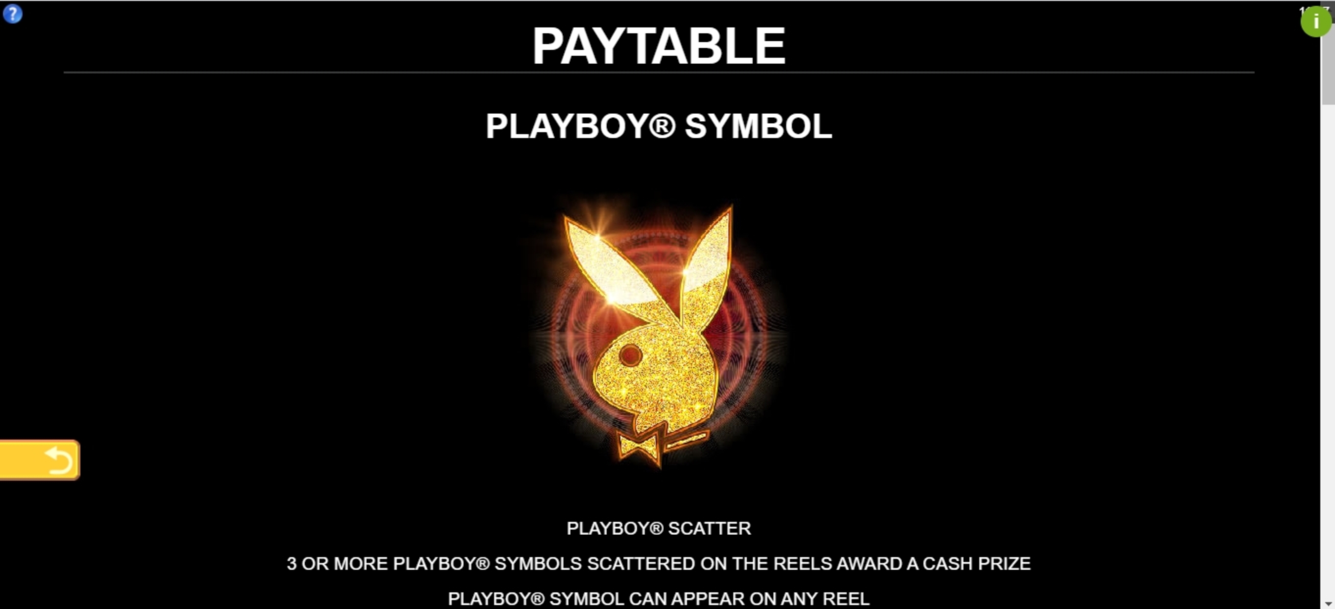 Info of Playboy Fortunes Slot Game by Gameburger Studios