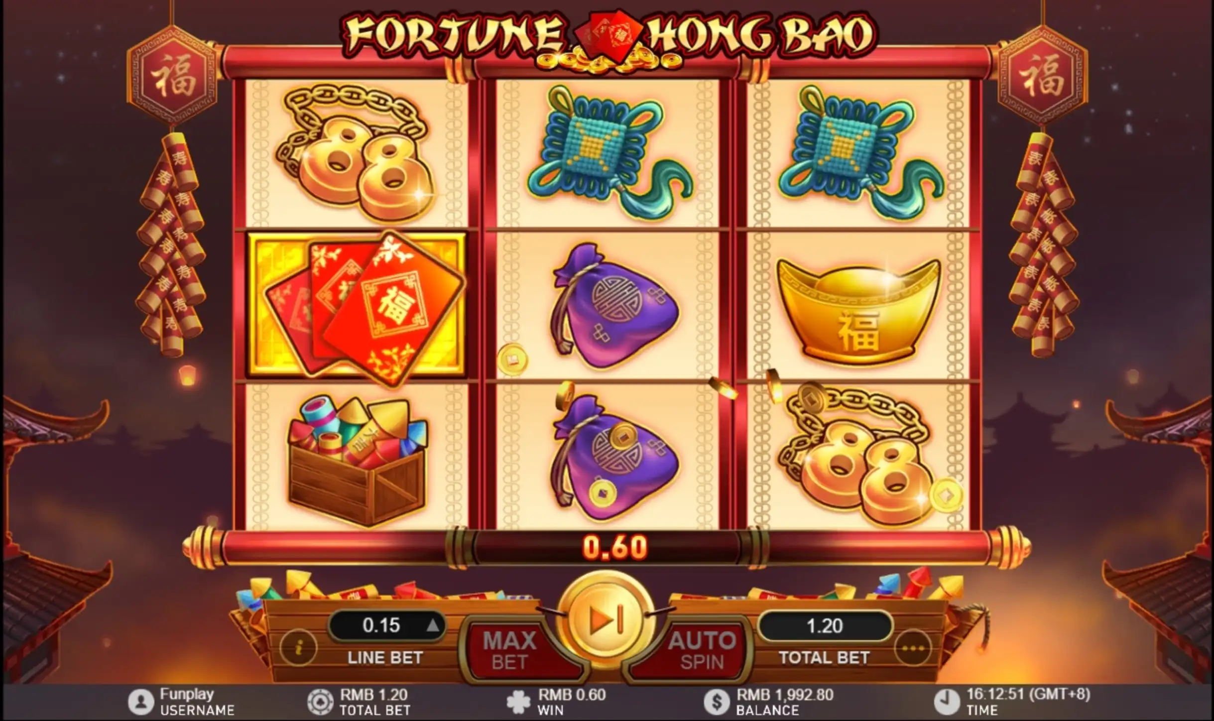 Win Money in Fortune Hong Bao Free Slot Game by Gameplay Interactive