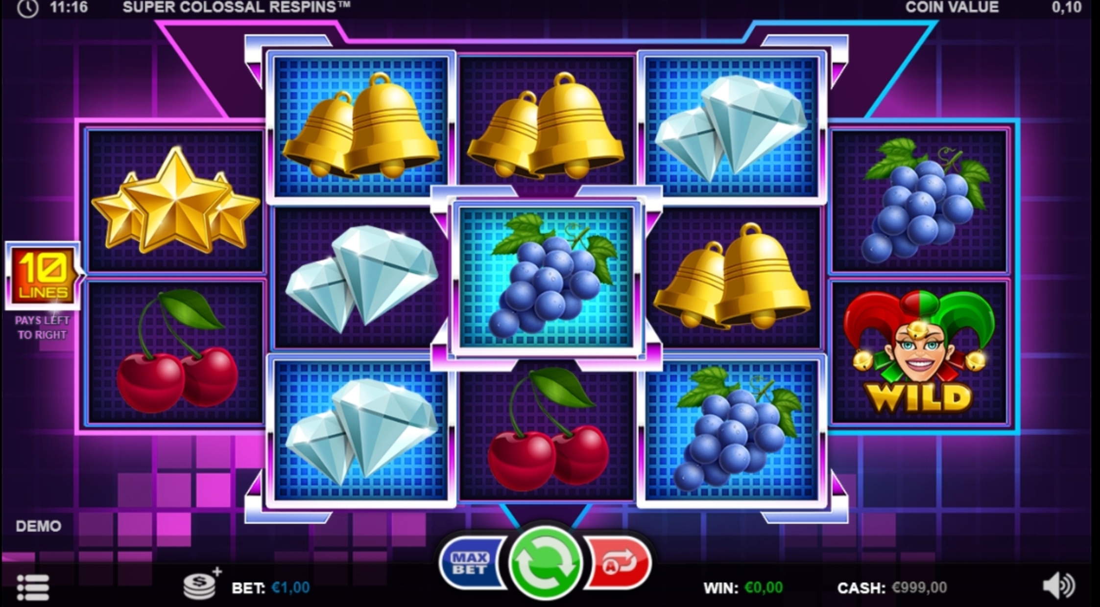Reels in Super Colossal Respins Slot Game by Games Inc