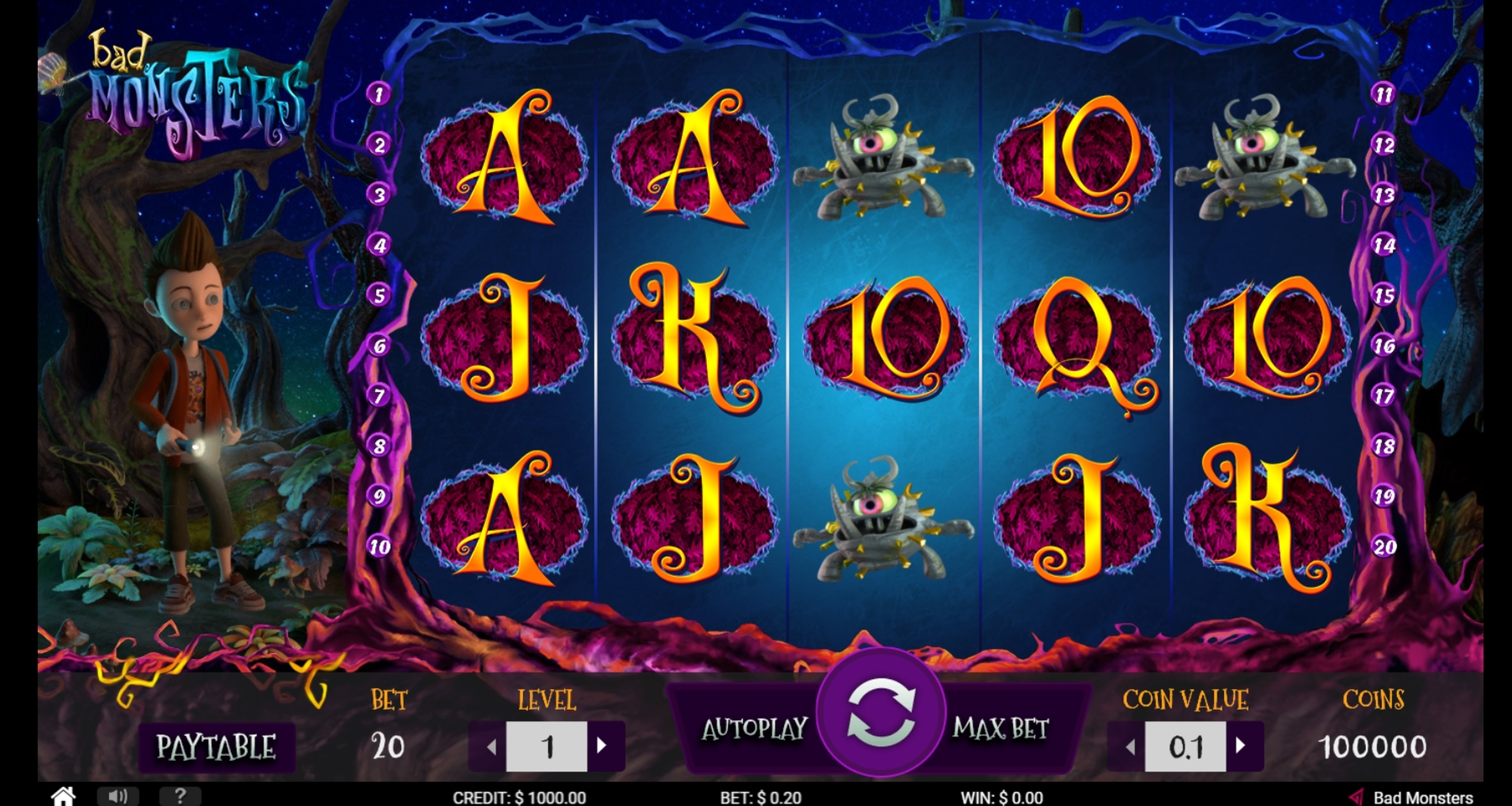 Reels in Bad Monsters Slot Game by Gamshy
