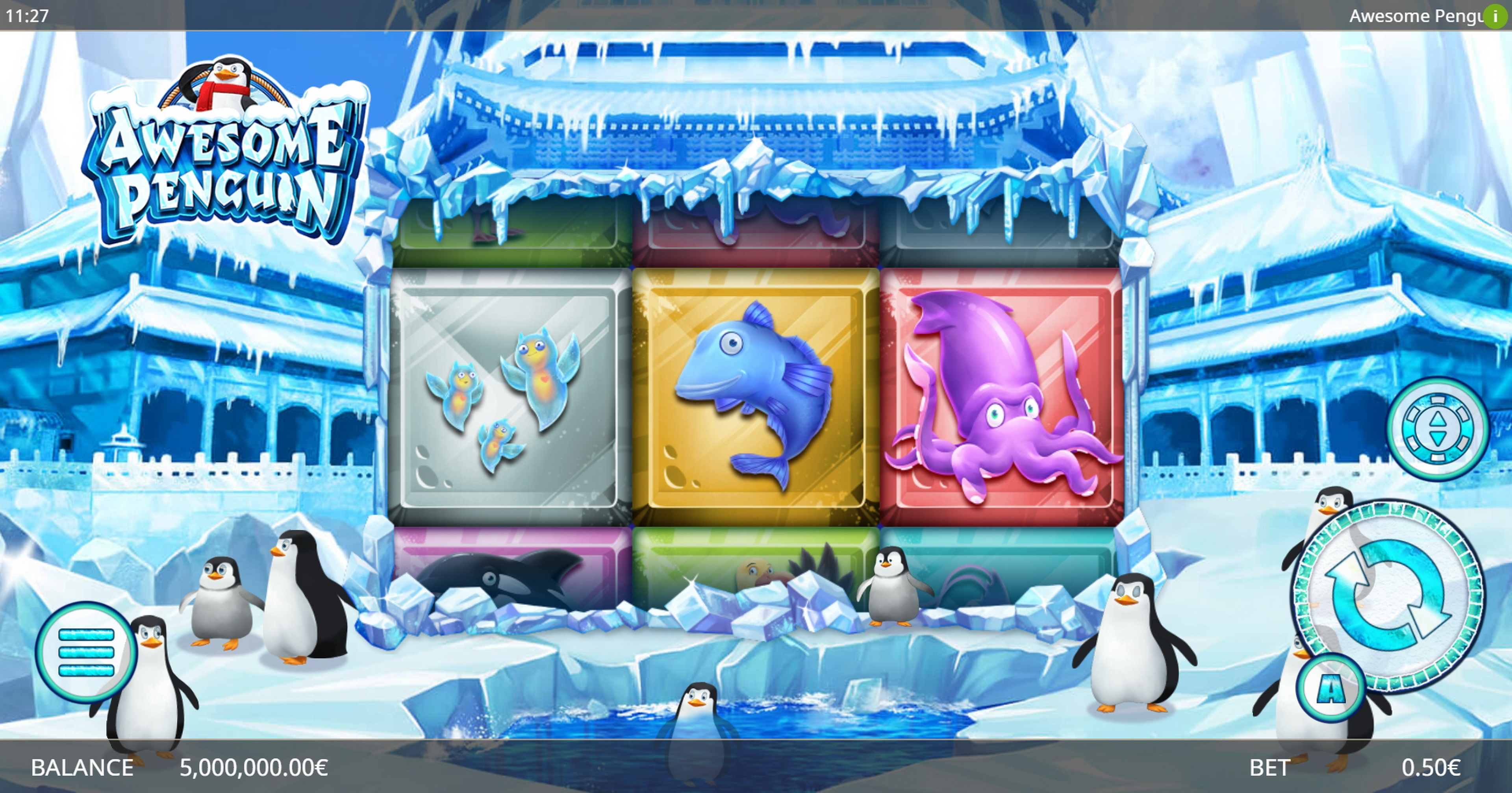 Reels in Awesome Penguin Slot Game by Ganapati