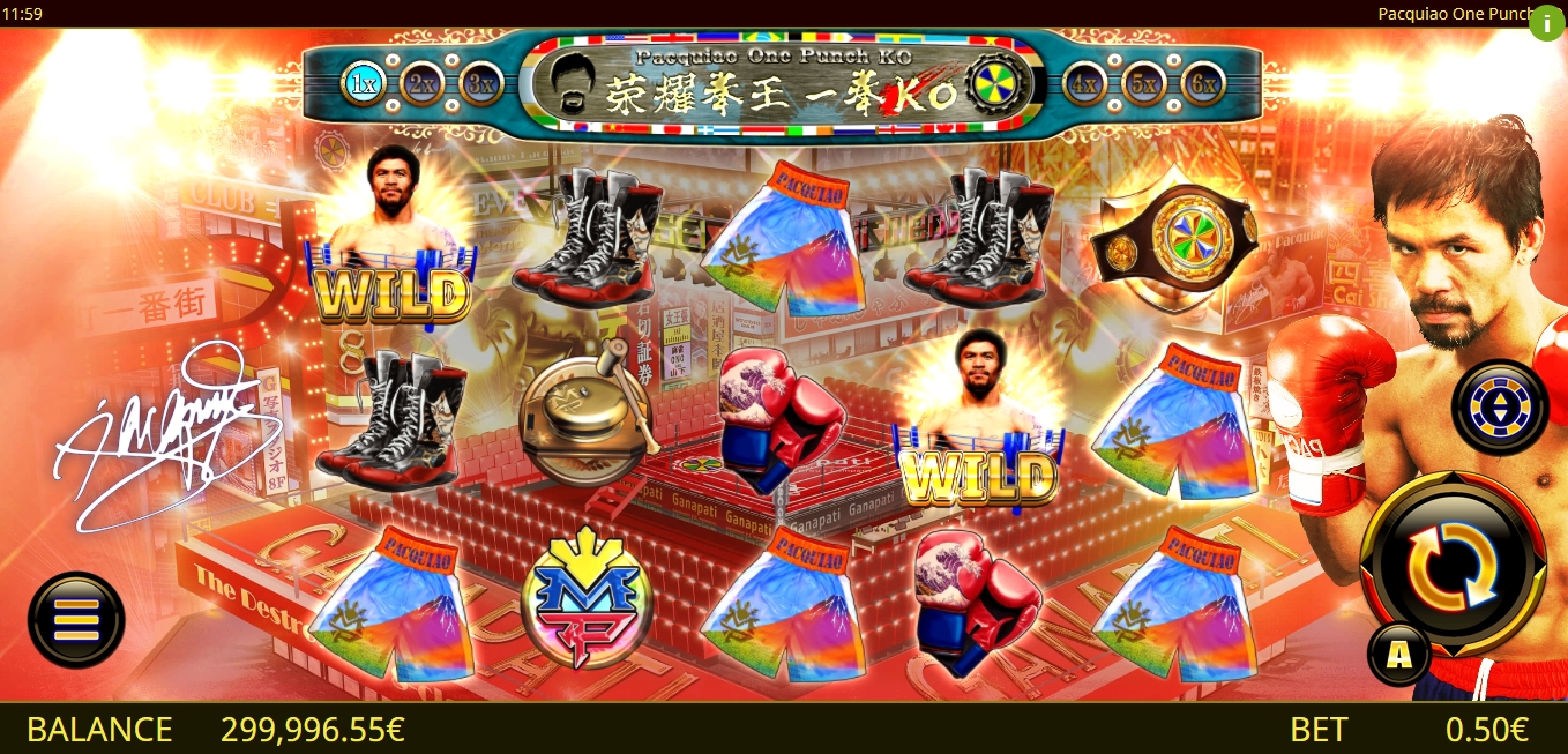 Reels in Pacquiao One Punch KO Slot Game by Ganapati
