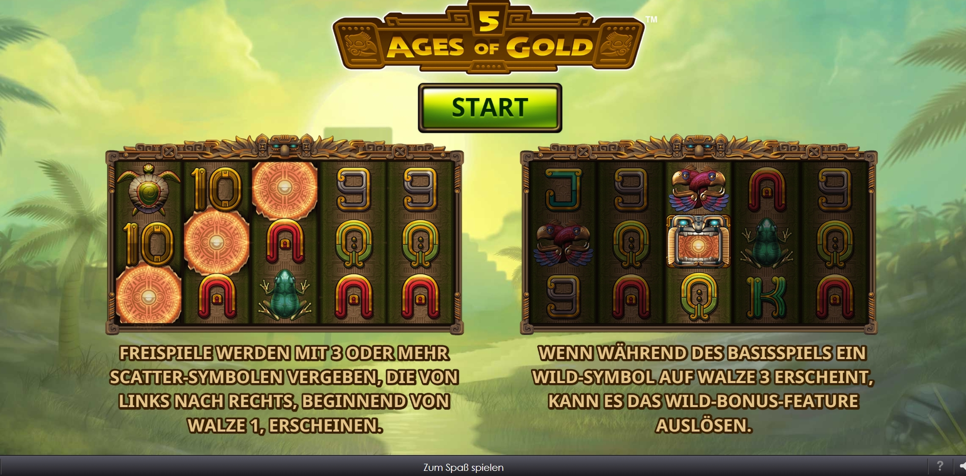 Play 5 Ages of Gold Free Casino Slot Game by GECO Gaming