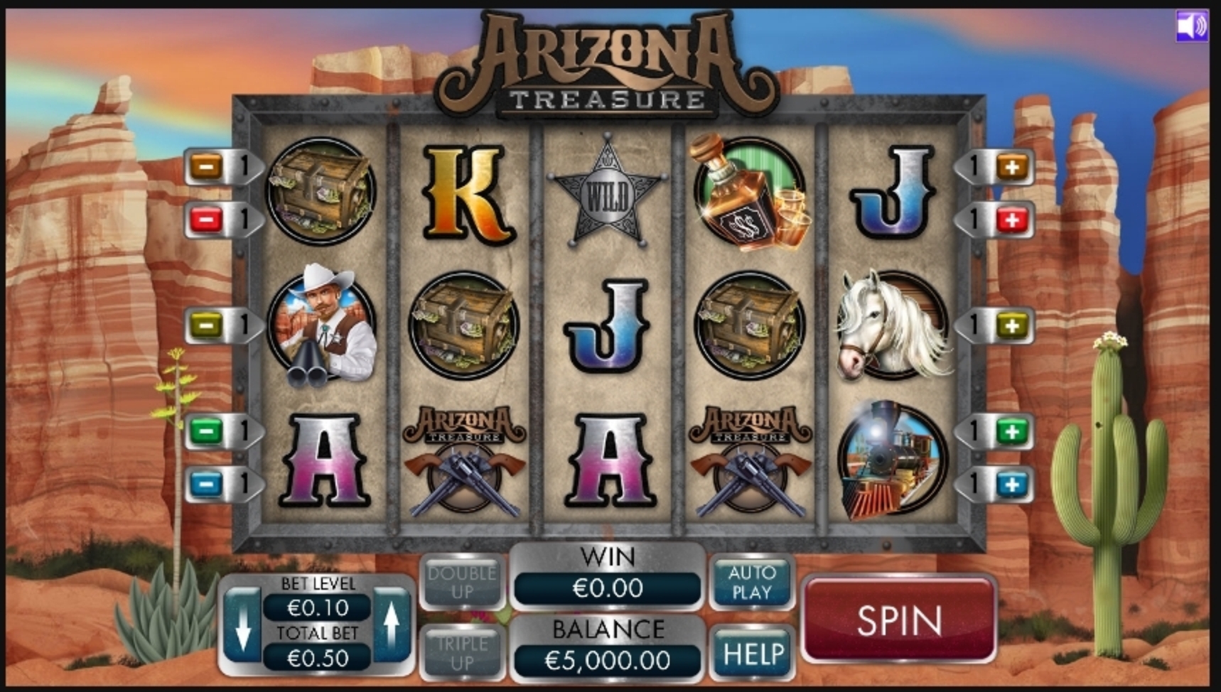 Reels in Arizona Treasure Slot Game by Genesis Gaming