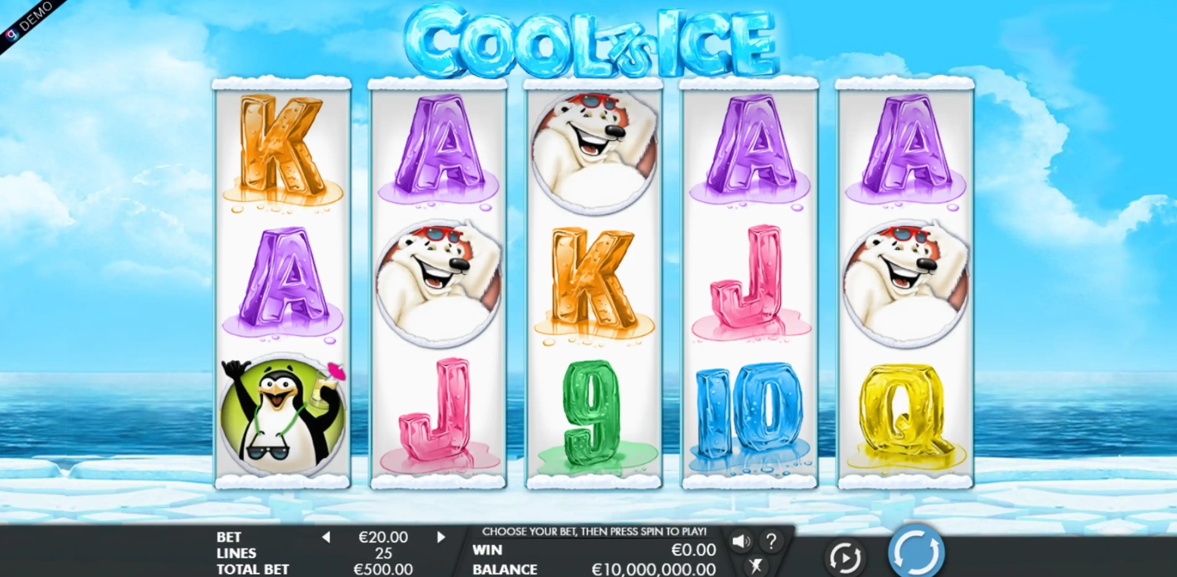 Reels in Cool As Ice Slot Game by Genesis Gaming