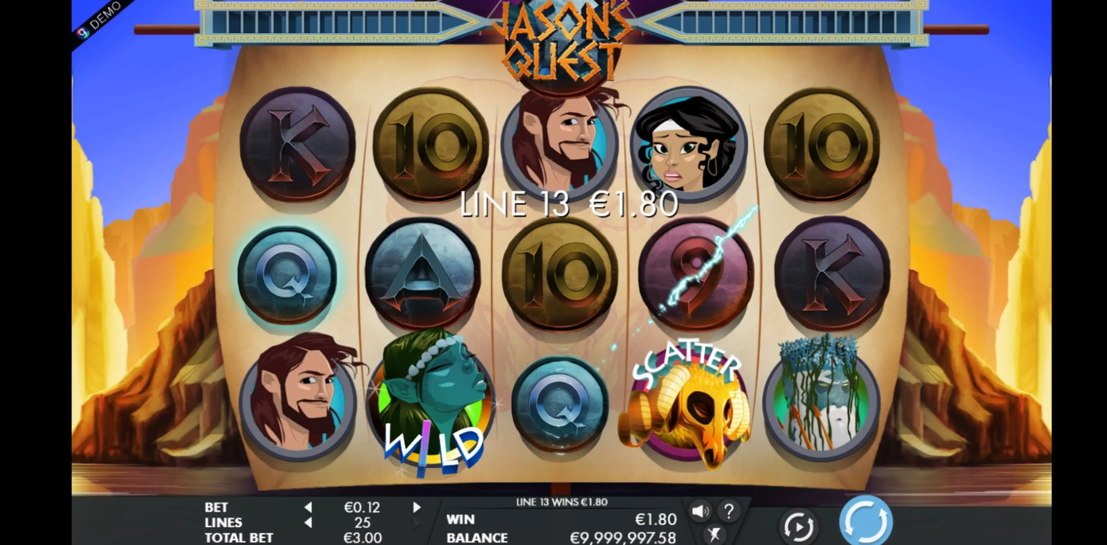 Win Money in Jason's Quest Free Slot Game by Genesis Gaming