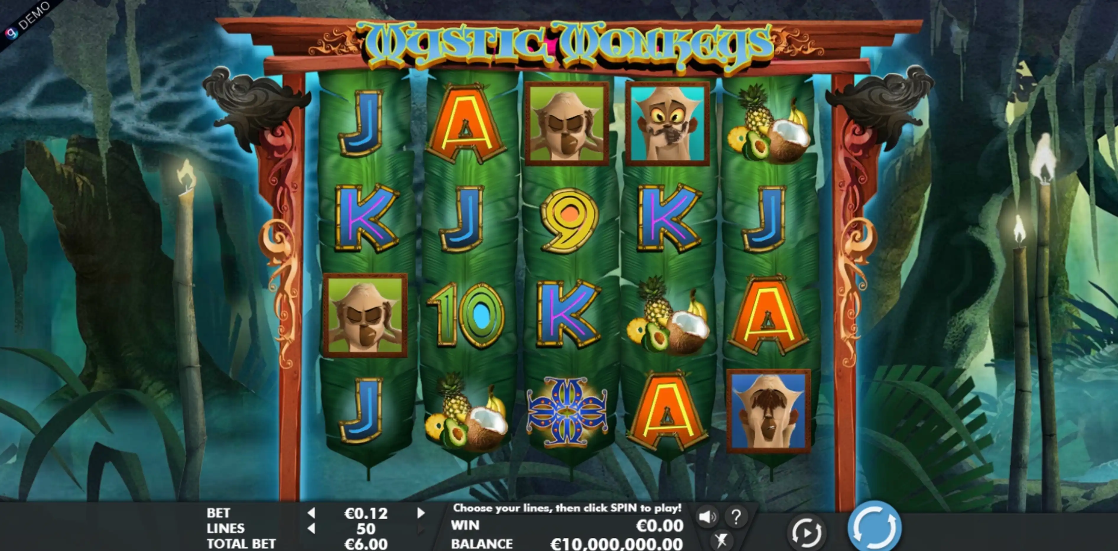 Reels in Mystic Monkeys Slot Game by Genesis Gaming