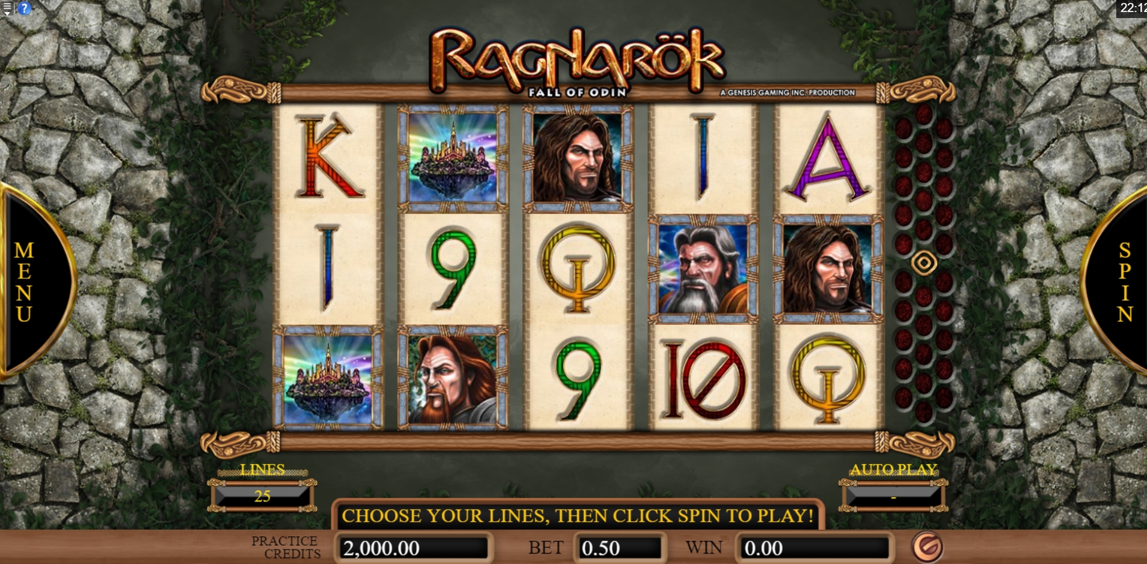Reels in Ragnarok Slot Game by Genesis Gaming