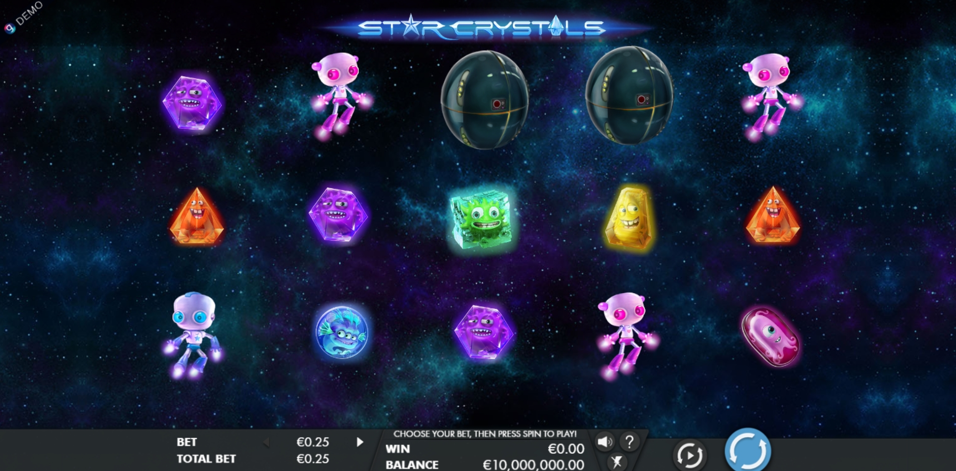 Reels in Star Crystals Slot Game by Genesis Gaming