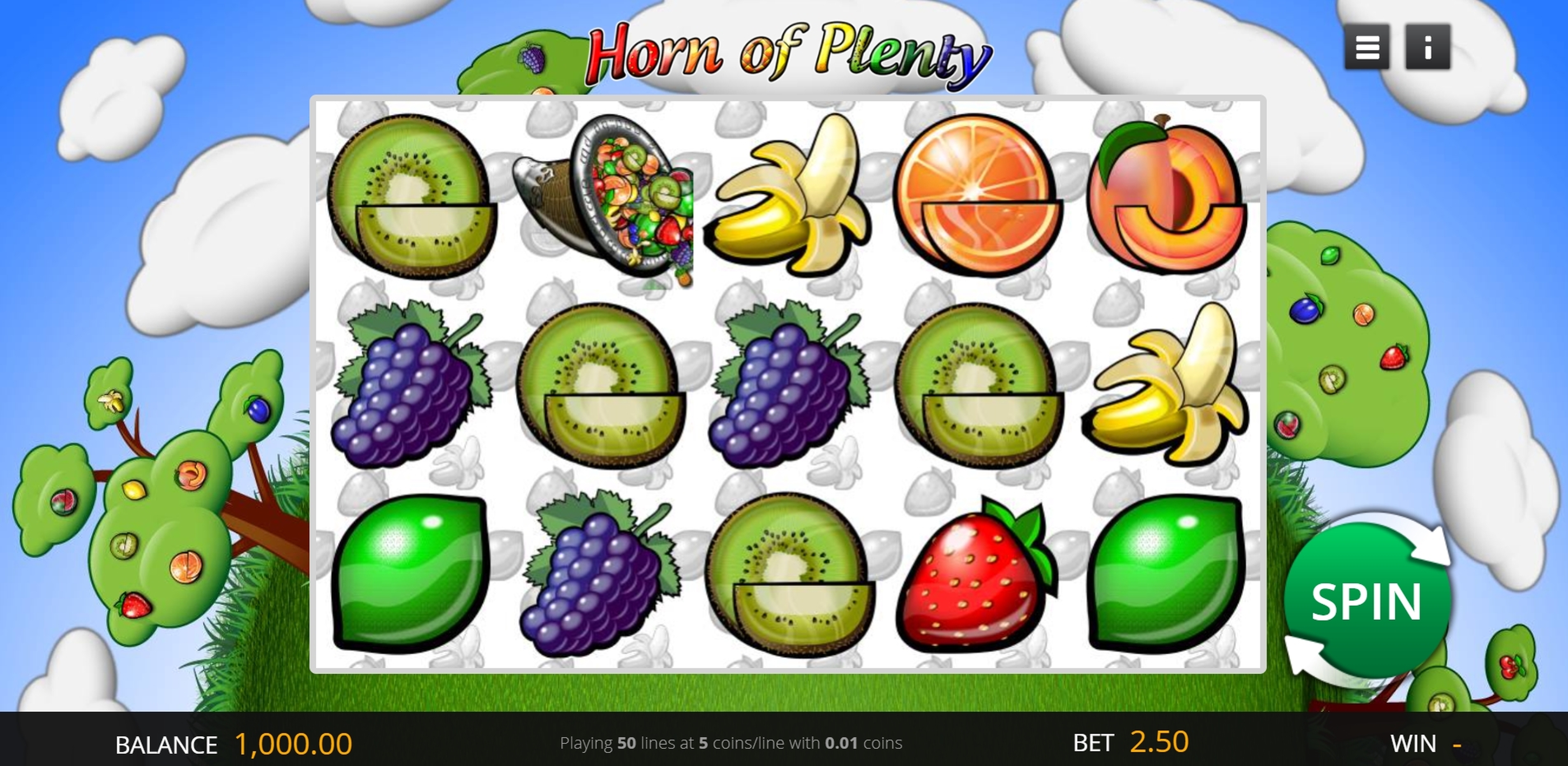 Reels in Horn of Plenty Slot Game by Genii