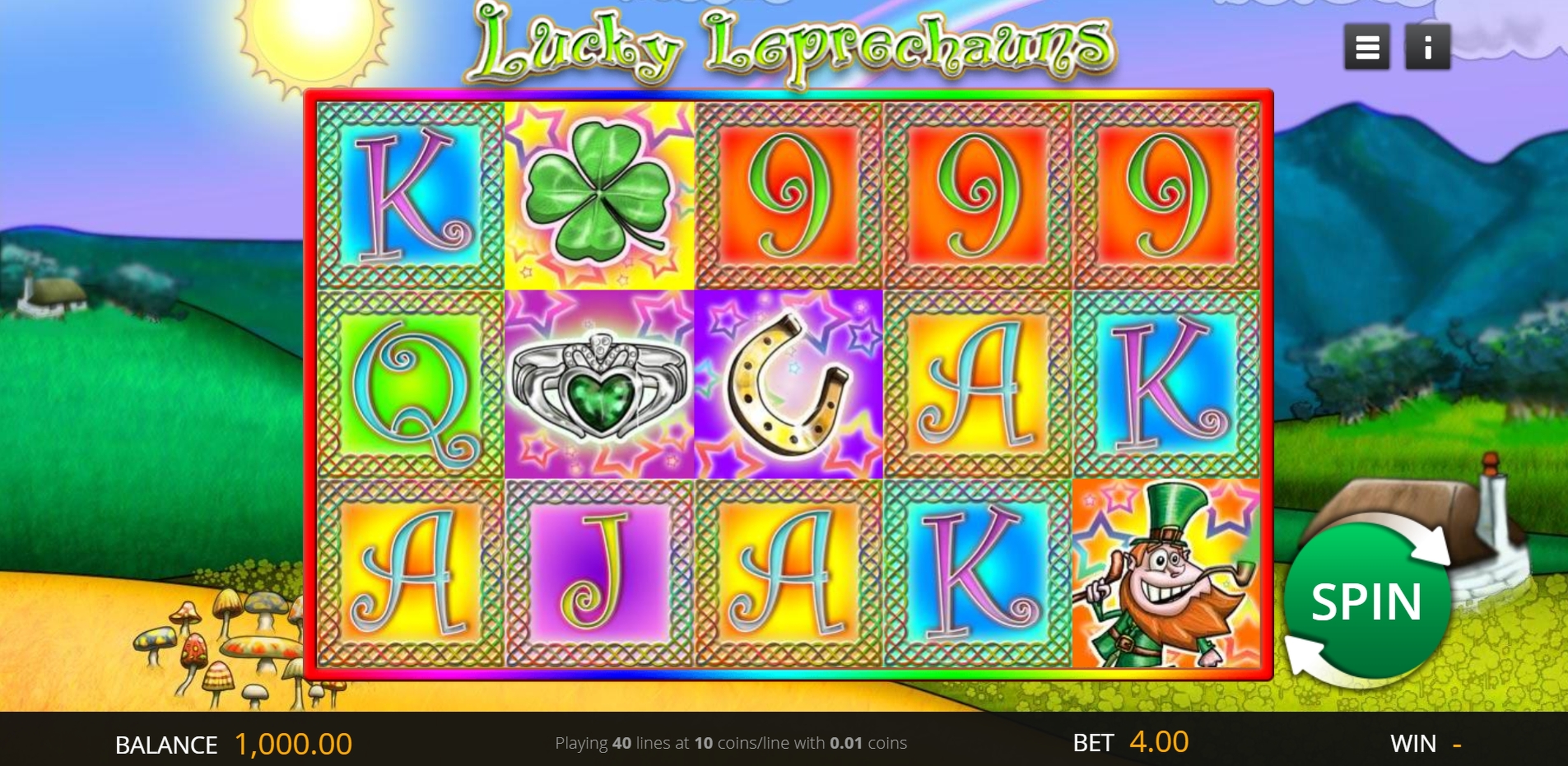 Reels in Lucky Leprechauns Slot Game by Genii