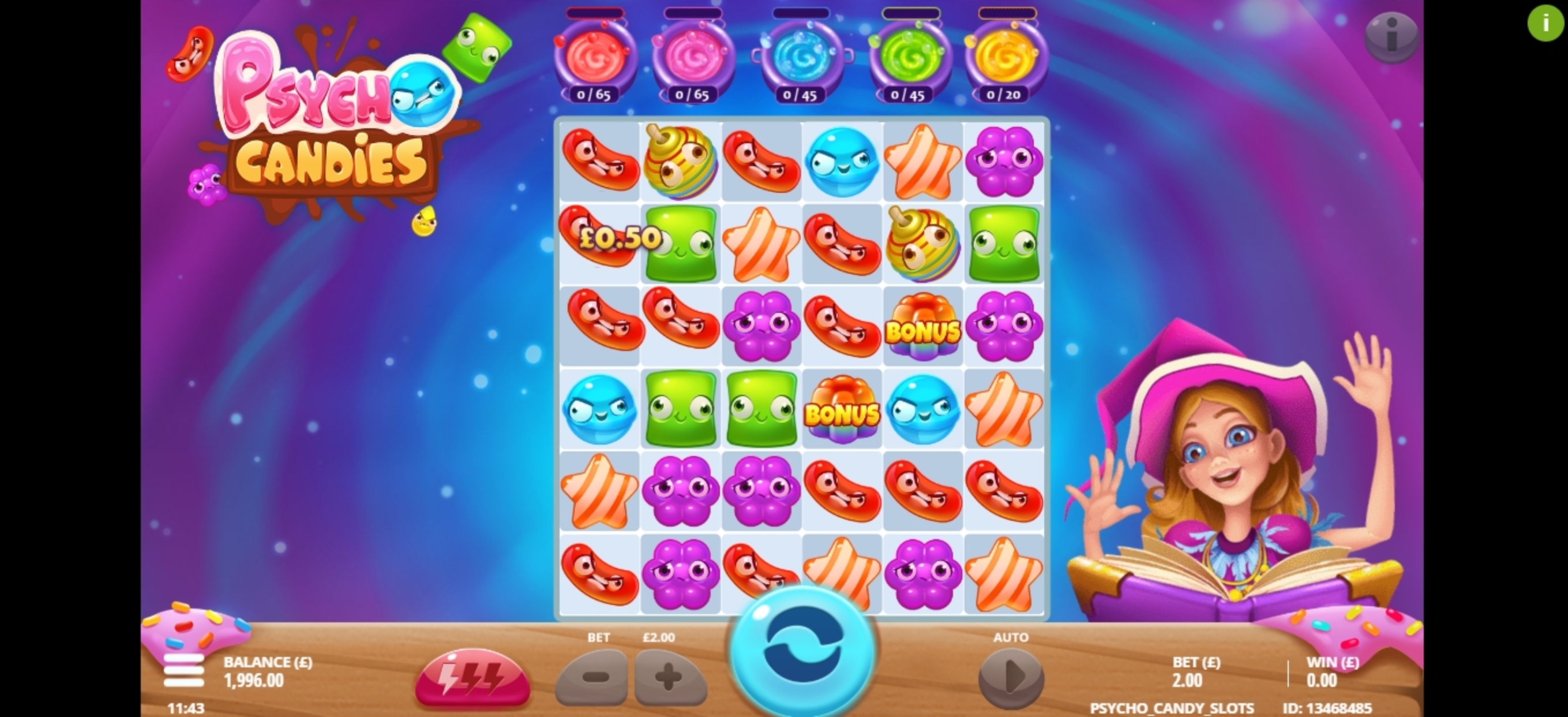 Win Money in Psycho Candies Free Slot Game by Gluck Games