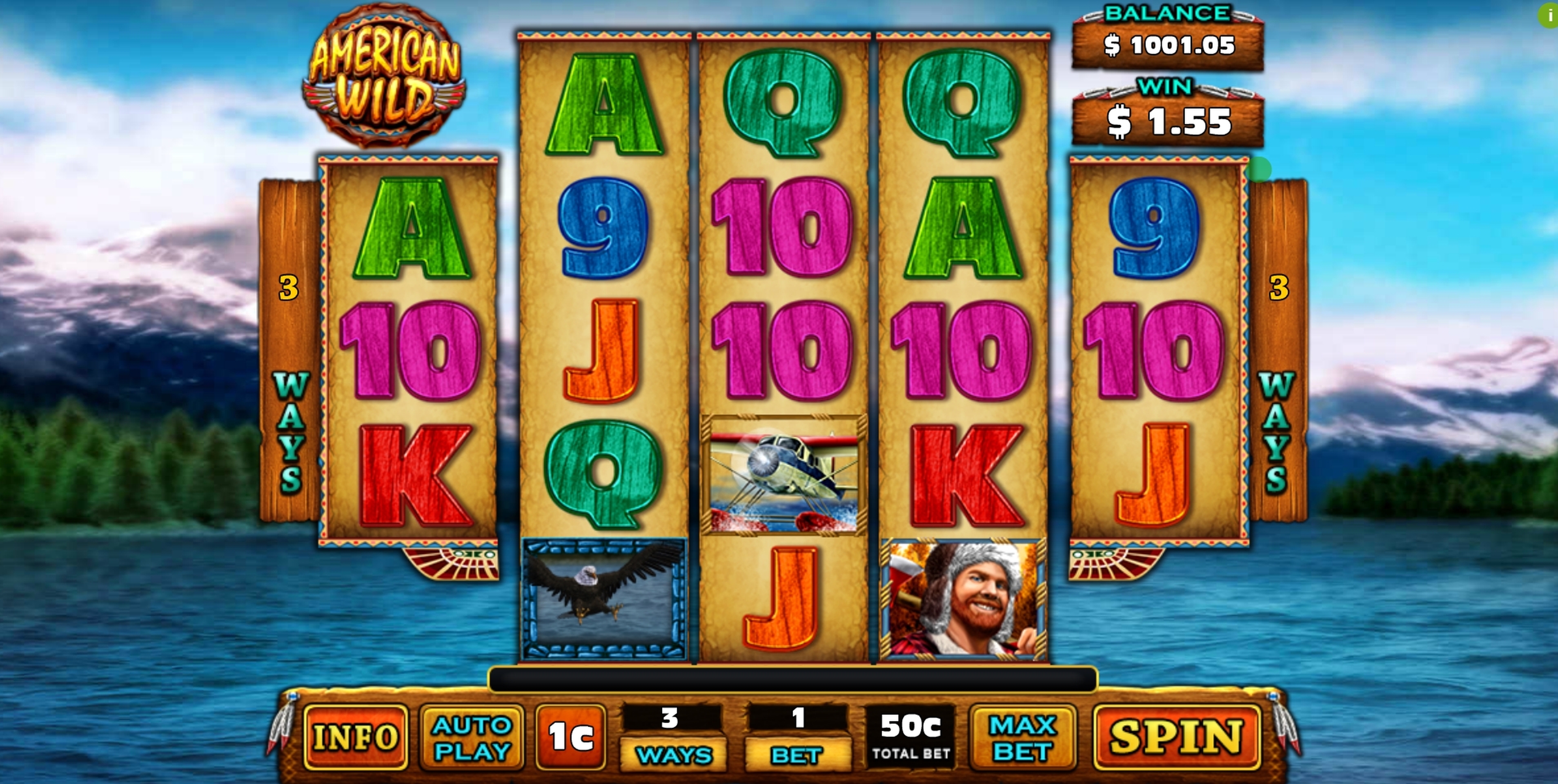 Win Money in American Wild Free Slot Game by GMW