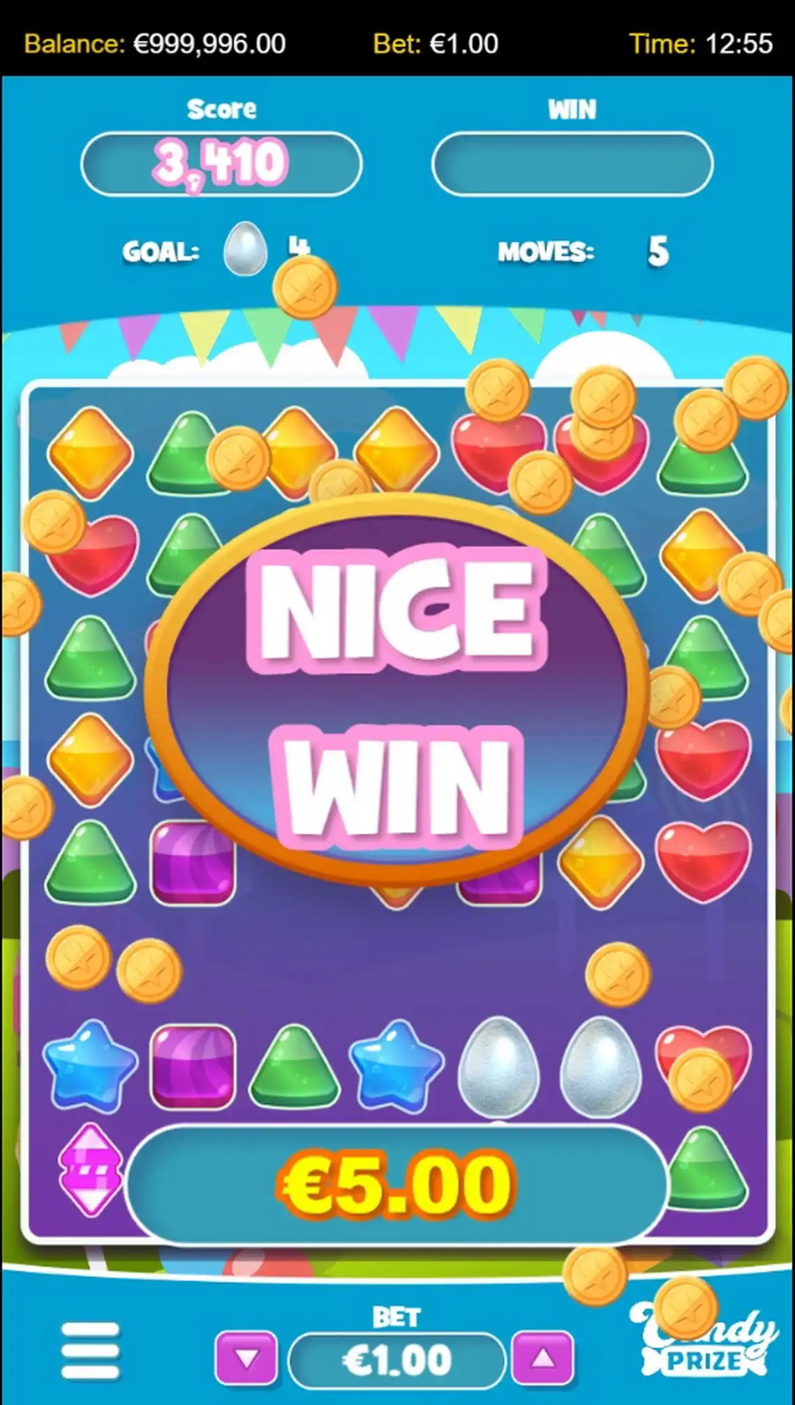 Win Money in Candy Prize BIG Free Slot Game by Green Jade Games