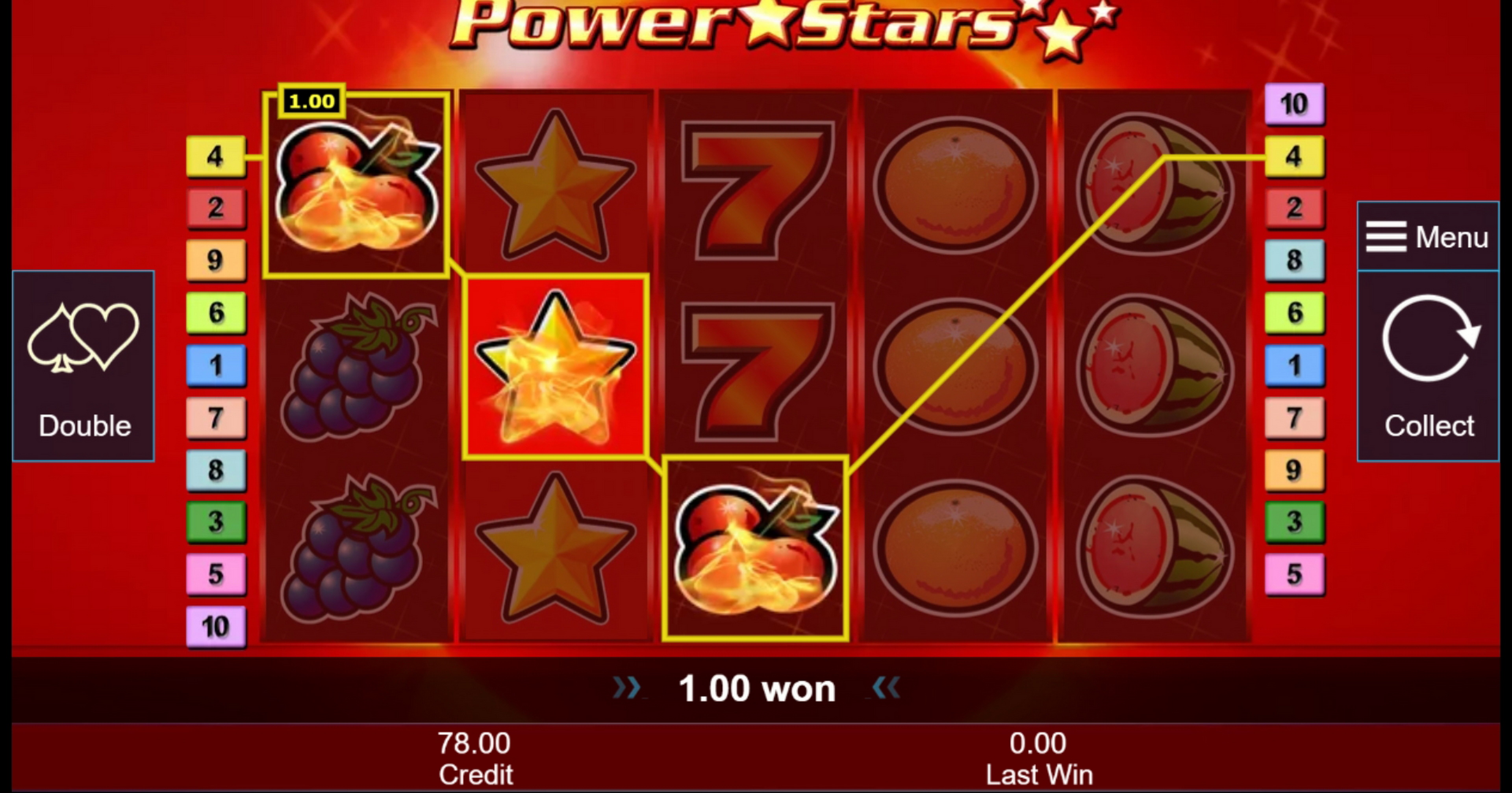 Win Money in Power Stars Free Slot Game by Greentube
