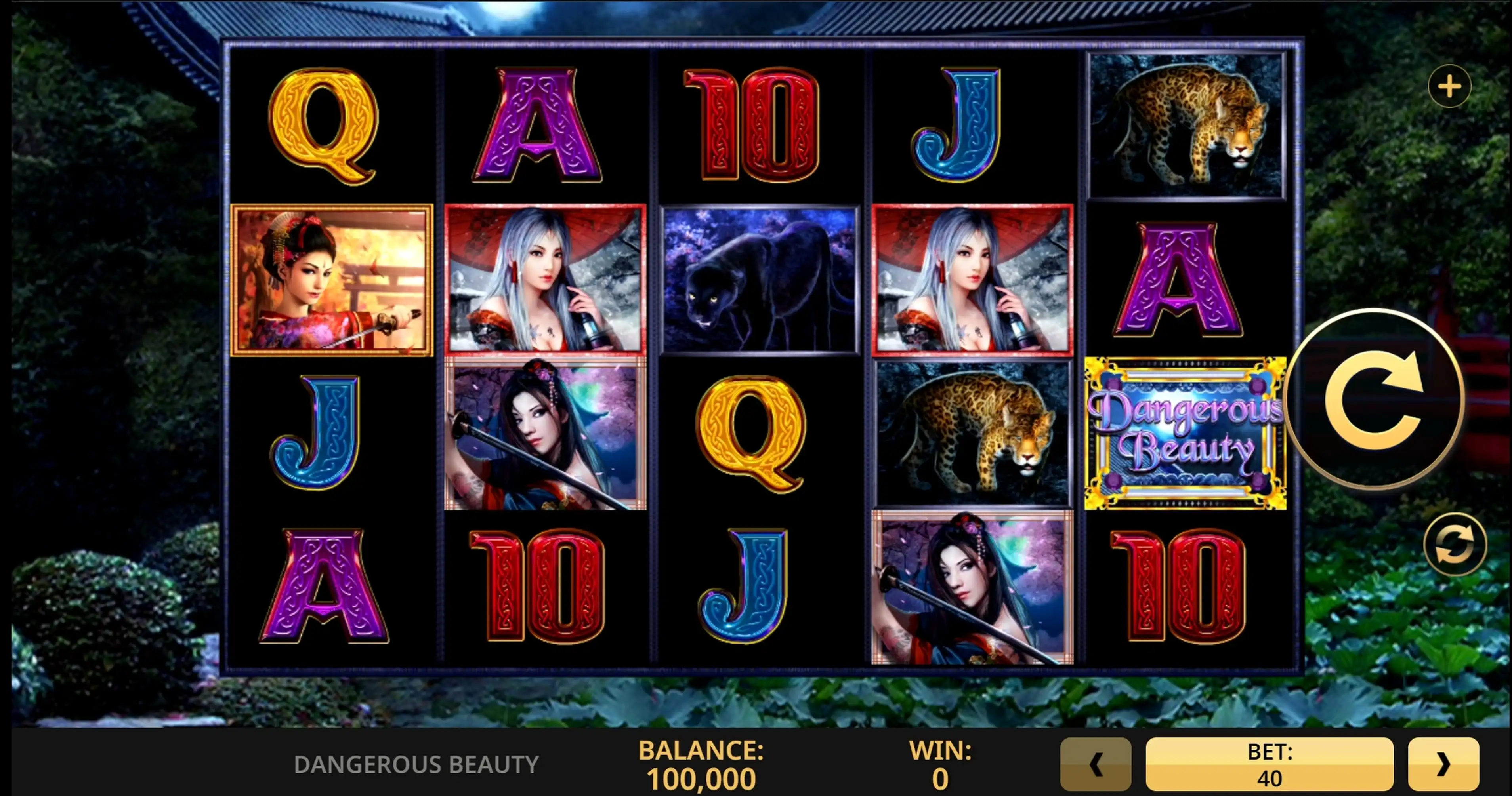 Reels in Dangerous Beauty Slot Game by High 5 Games