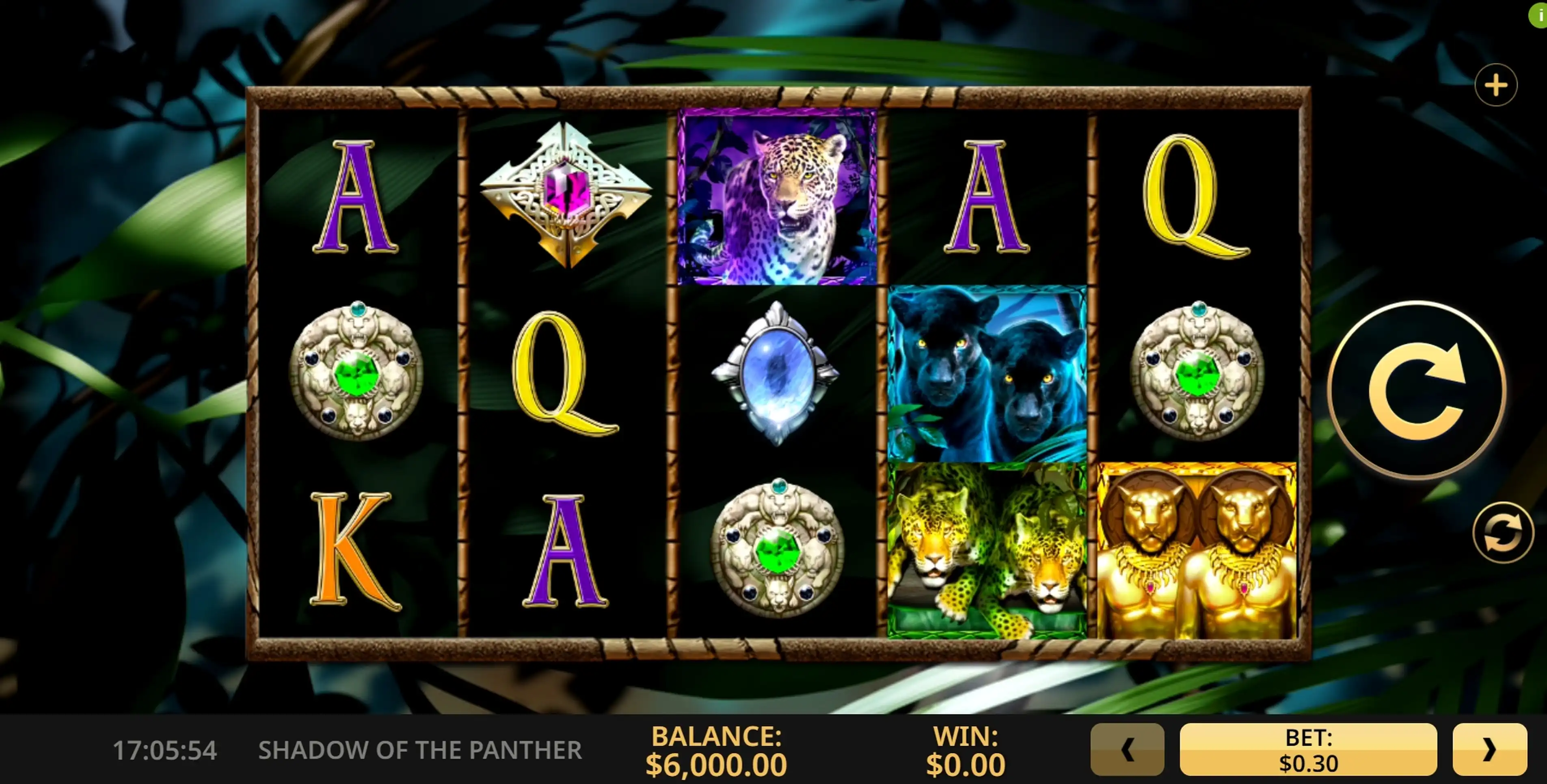 Reels in Shadow of the Panther Slot Game by High 5 Games