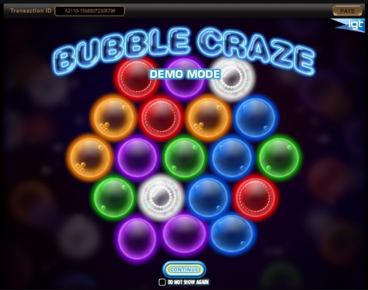 Play Bubble Craze Free Casino Slot Game by IGT