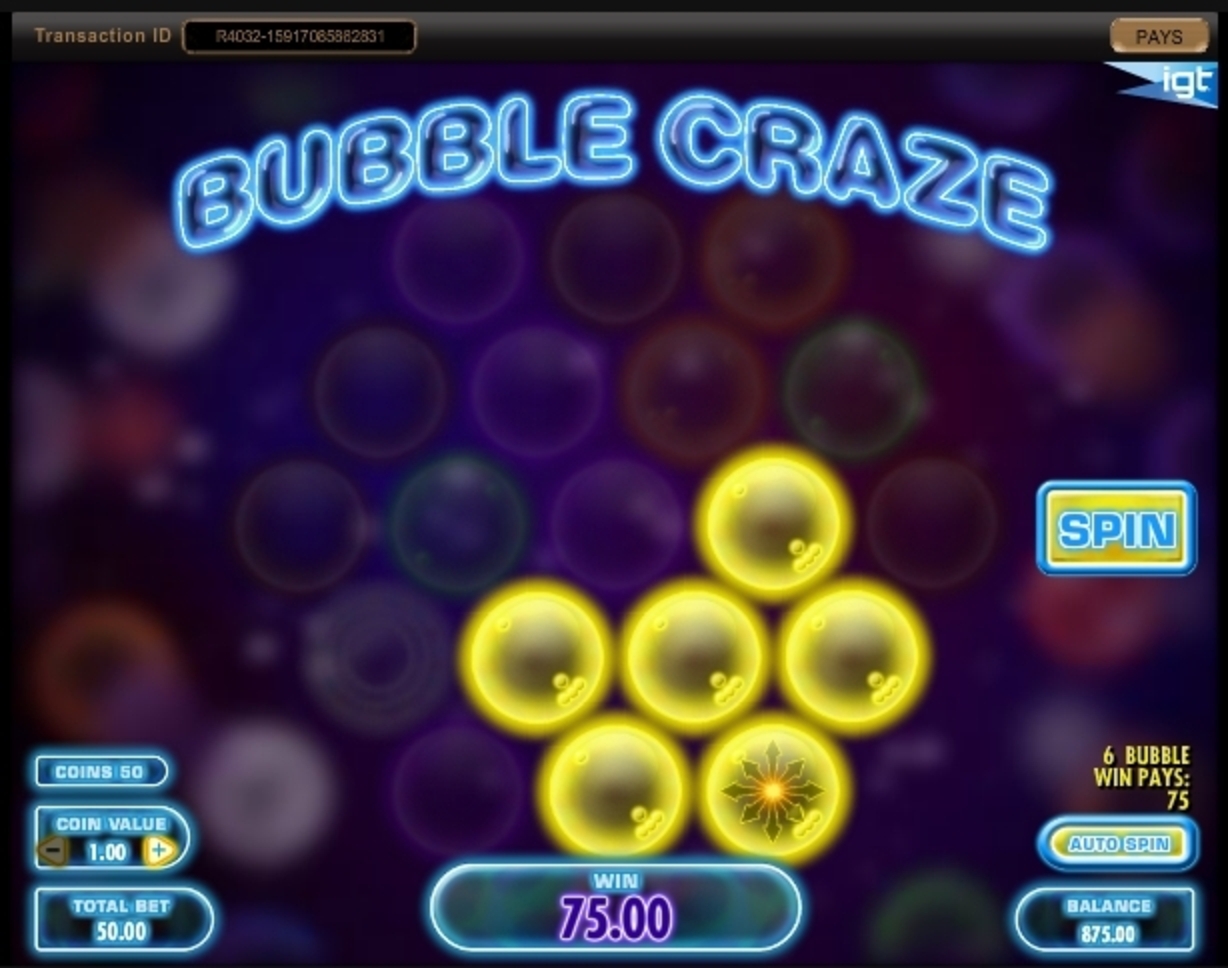 Win Money in Bubble Craze Free Slot Game by IGT