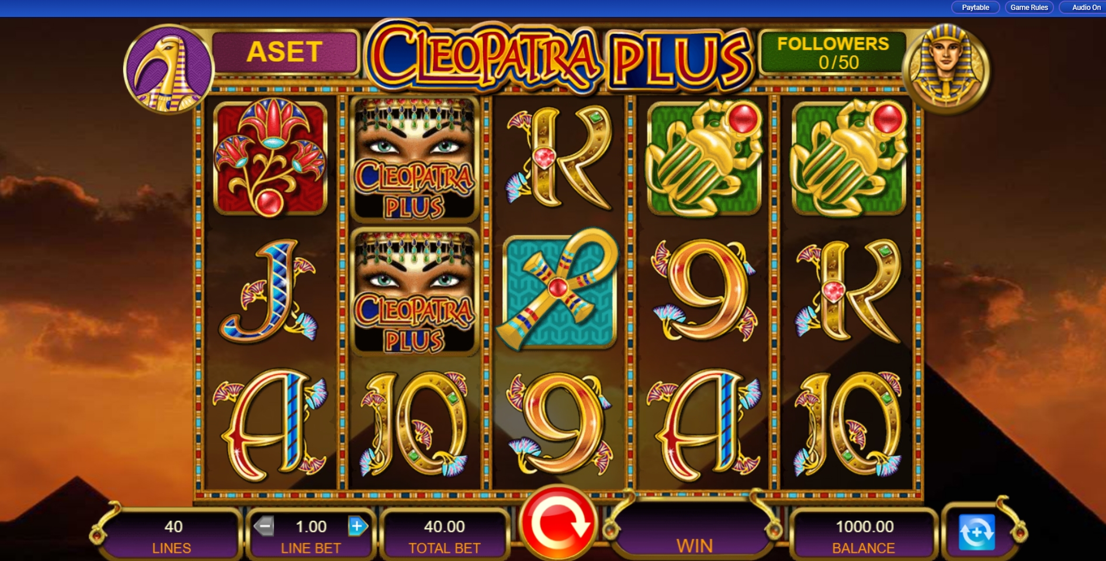 Reels in Cleopatra PLUS Slot Game by IGT