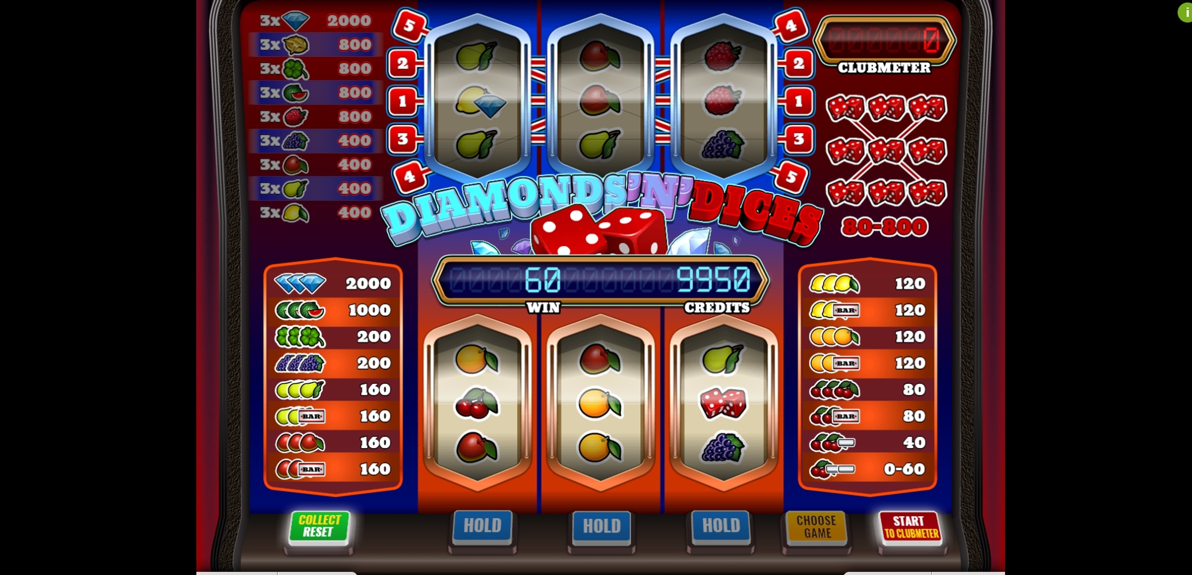 Win Money in Diamonds 'N' Dices Free Slot Game by Imagina