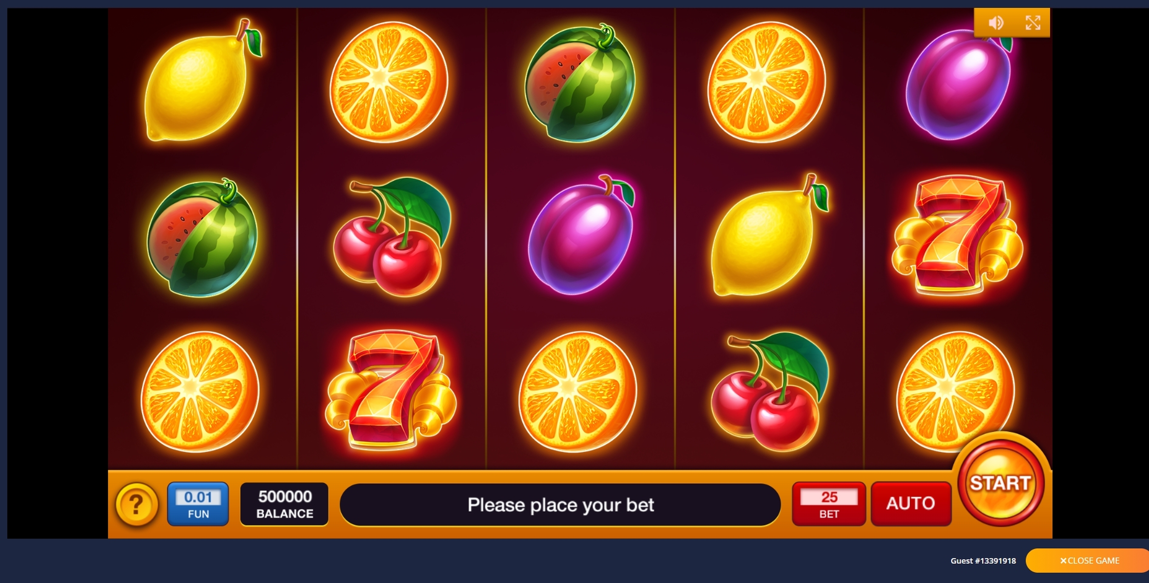 Reels in Blazing Fruits Slot Game by Inbet Games