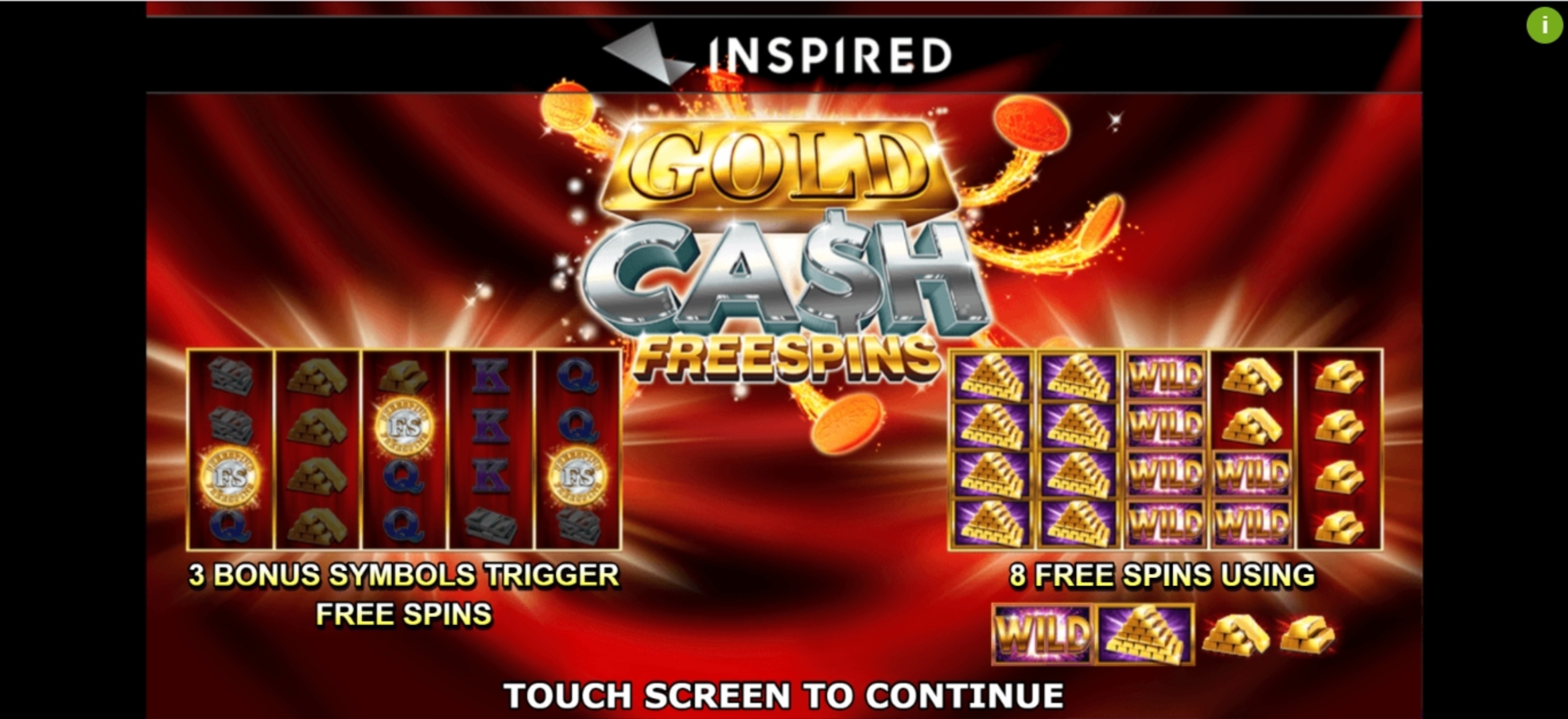 Play Gold Cash Free Spins Free Casino Slot Game by Inspired Gaming