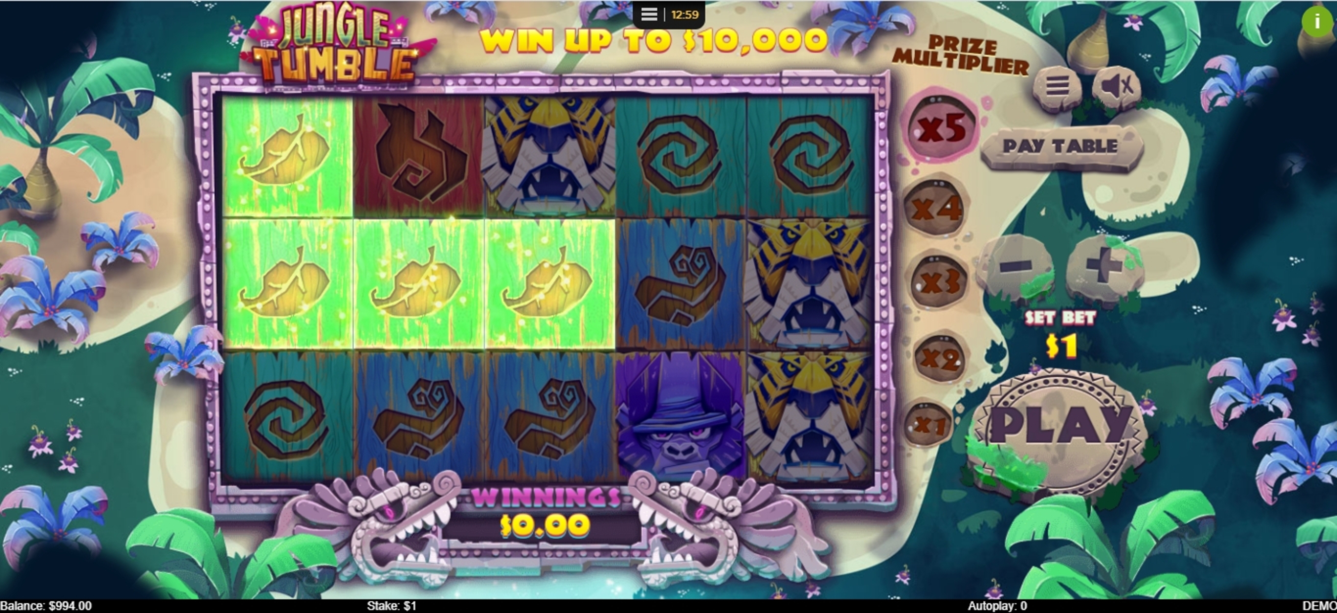 Win Money in Jungle Tumble Free Slot Game by IWG