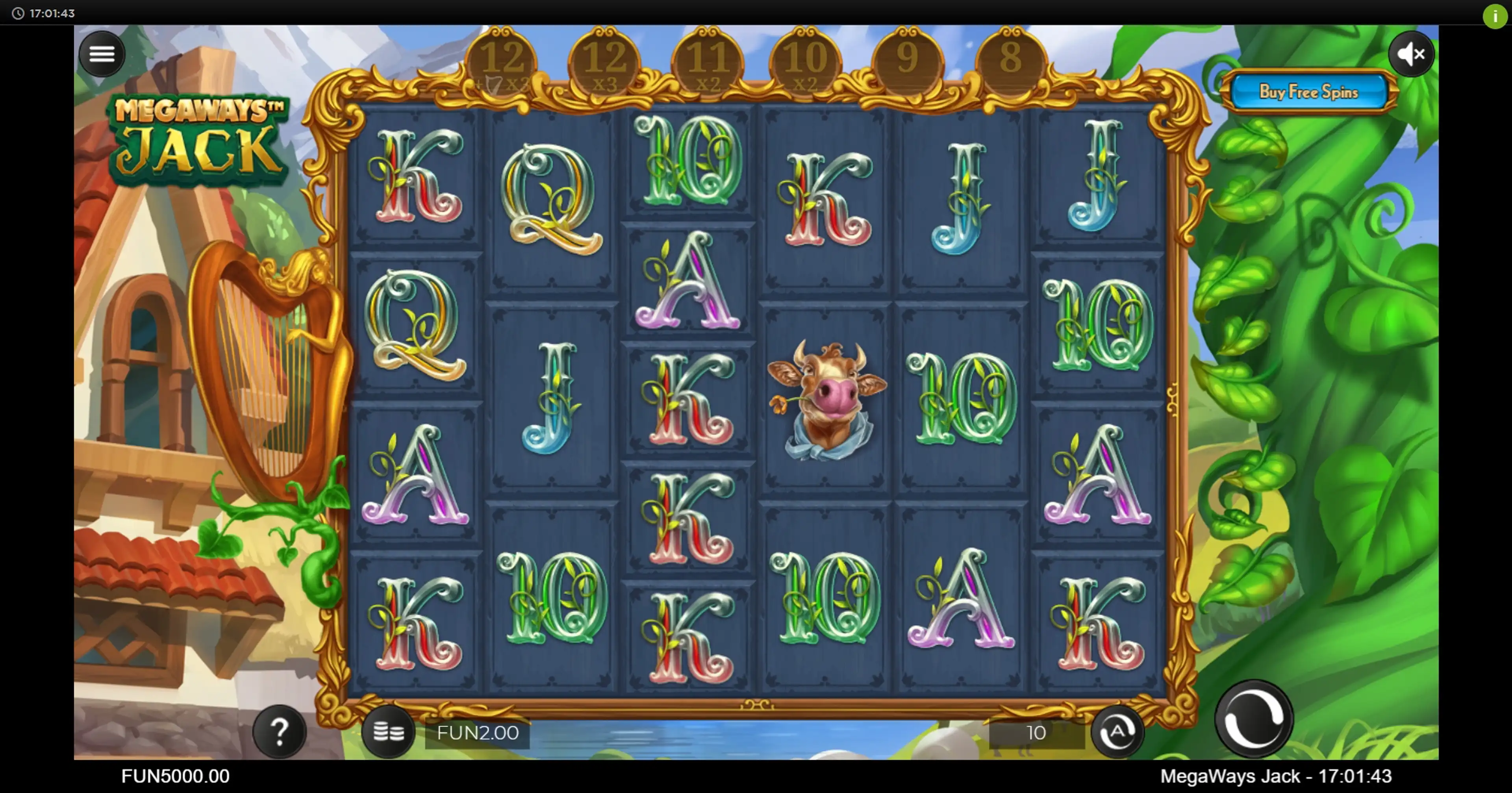 Reels in Megaways Jack Slot Game by Iron Dog Studios