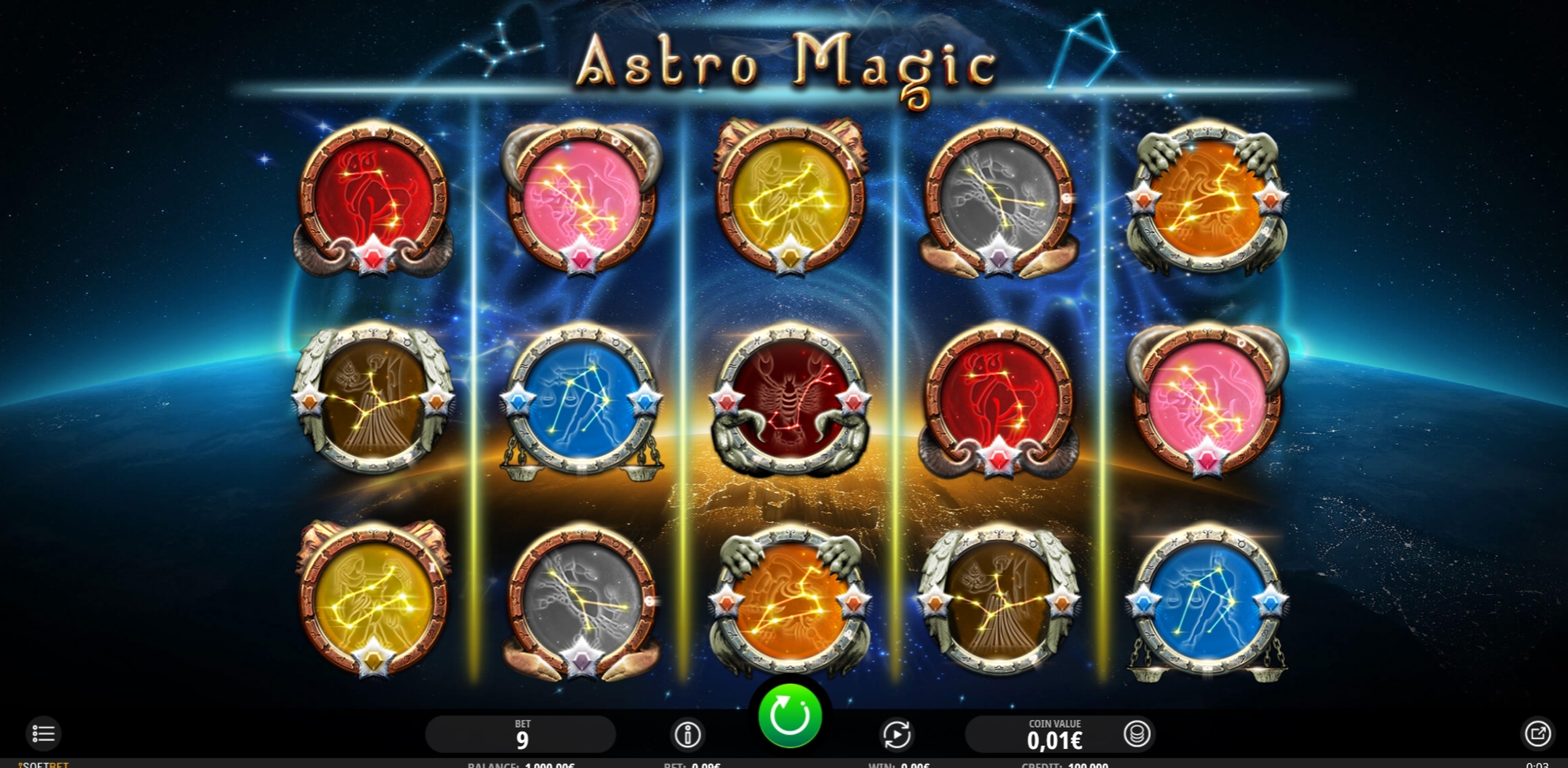 Reels in Astro Magic Slot Game by iSoftBet