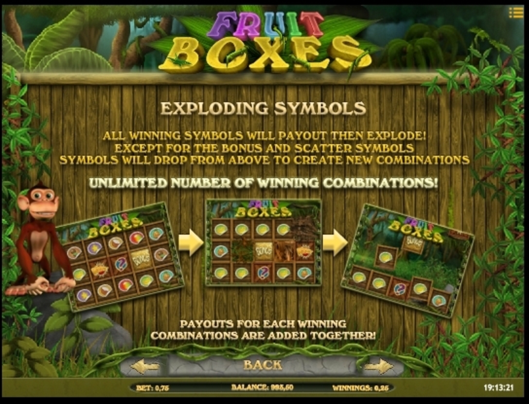Info of Fruit Boxes Slot Game by iSoftBet