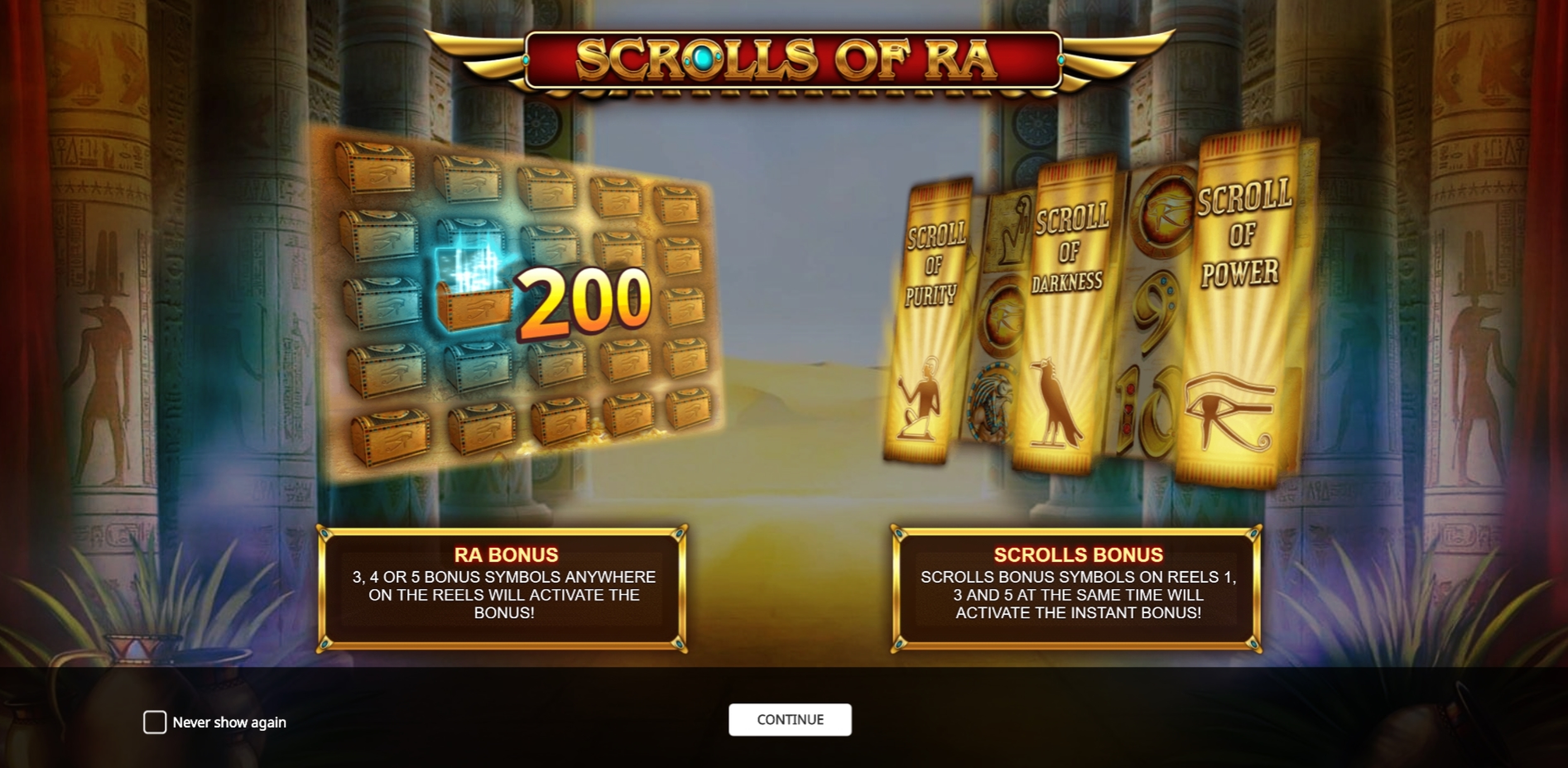 Play Scrolls of RA Free Casino Slot Game by iSoftBet