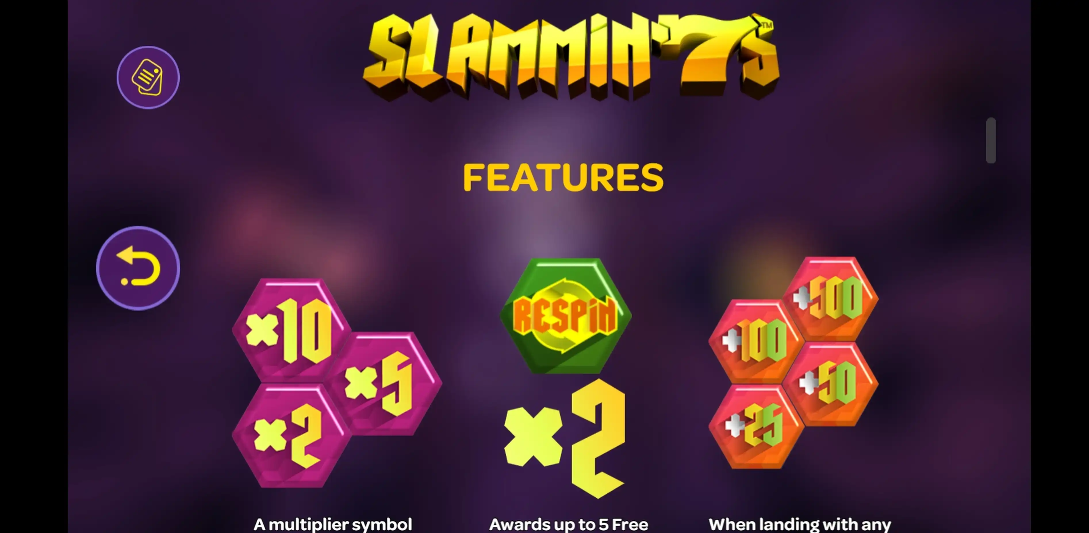 Info of Slammin' 7s Slot Game by iSoftBet