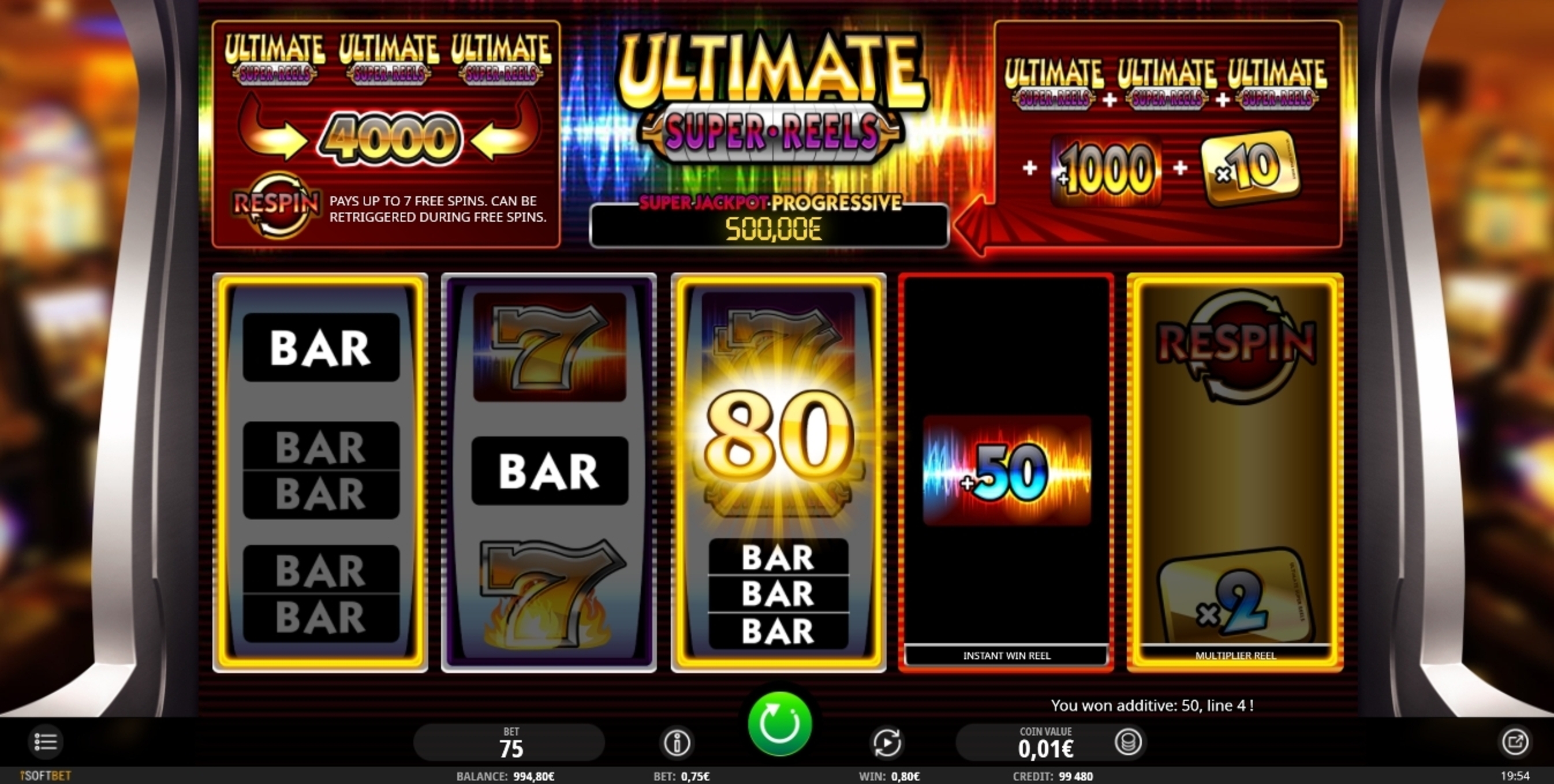 Win Money in Ultimate Super Reels Free Slot Game by iSoftBet