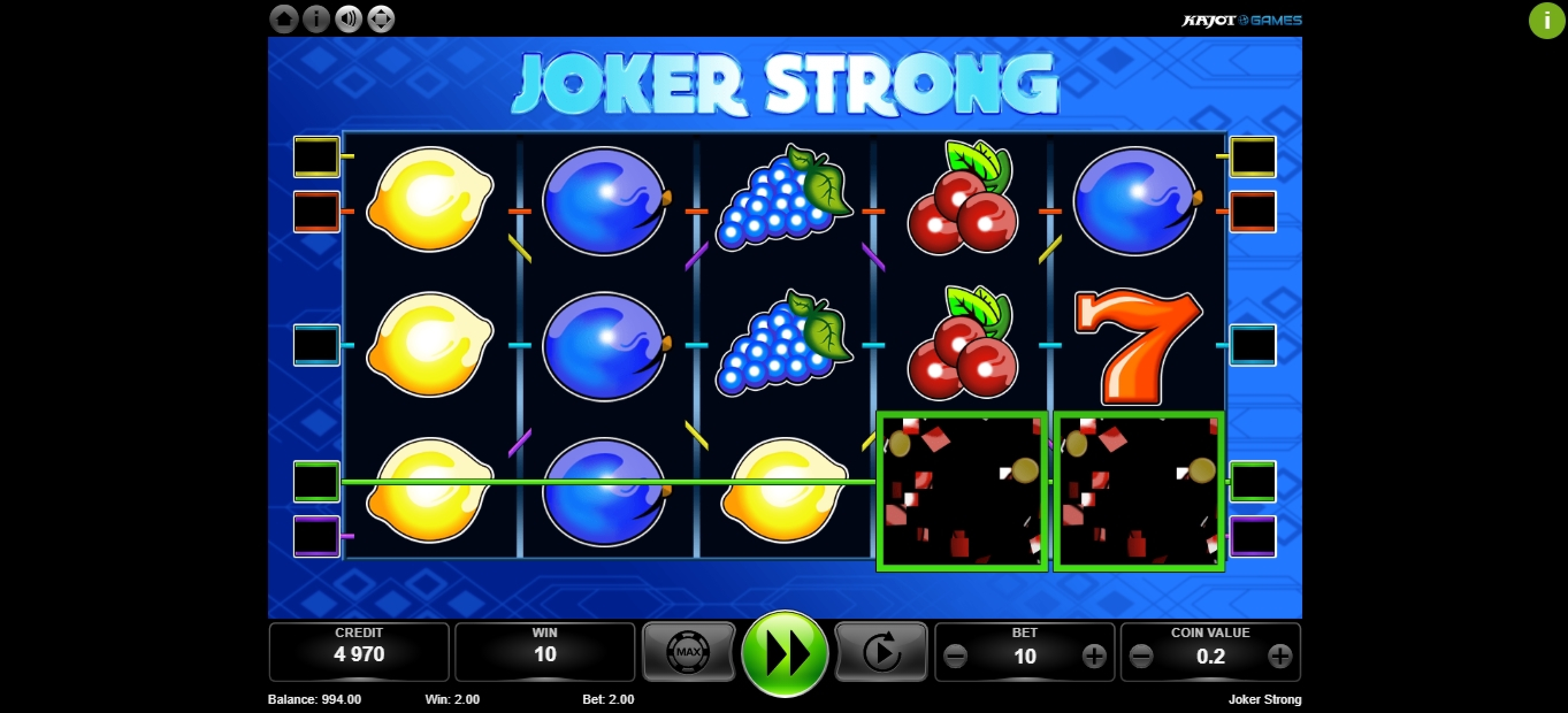Win Money in Joker Strong Free Slot Game by Kajot