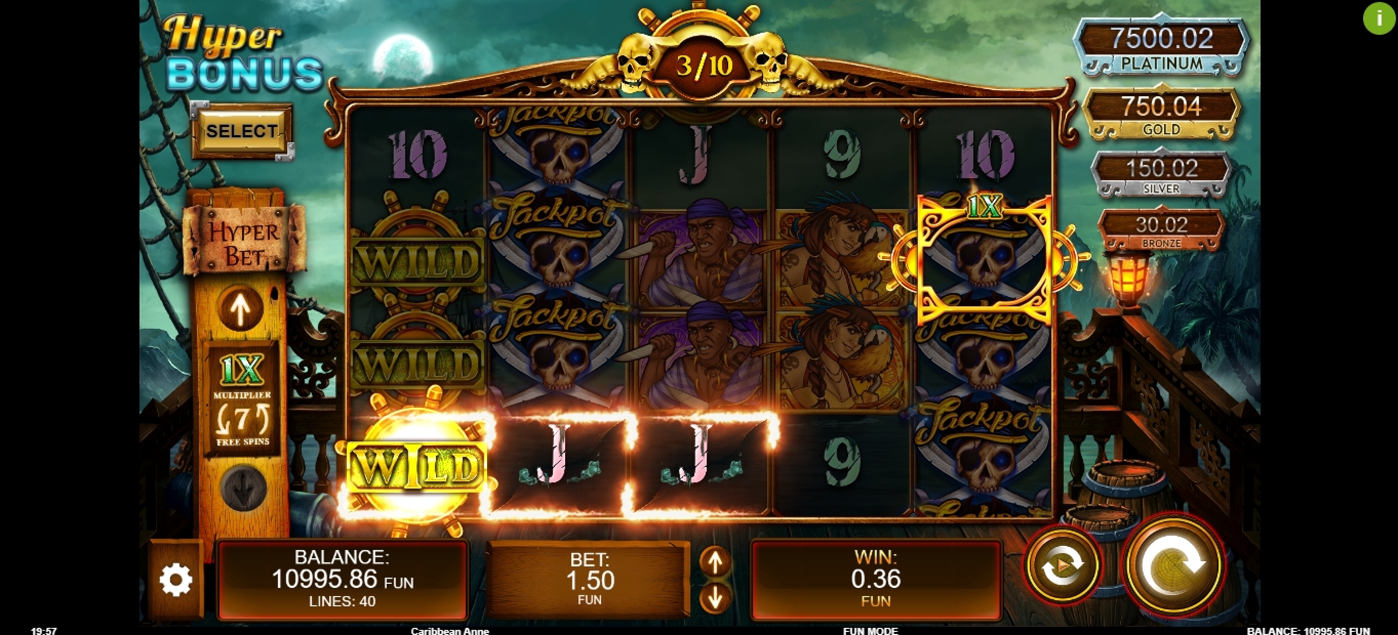 Win Money in Caribbean Anne Free Slot Game by Kalamba Games
