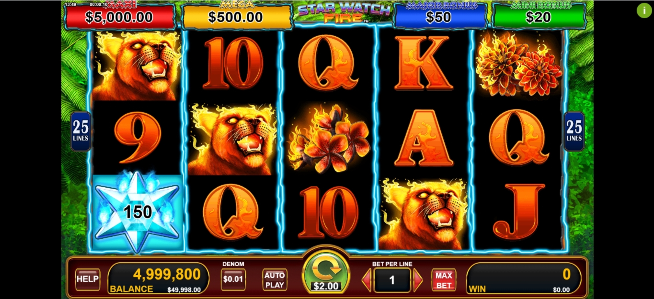 Win Money in Star Watch Fire Free Slot Game by Konami Gaming
