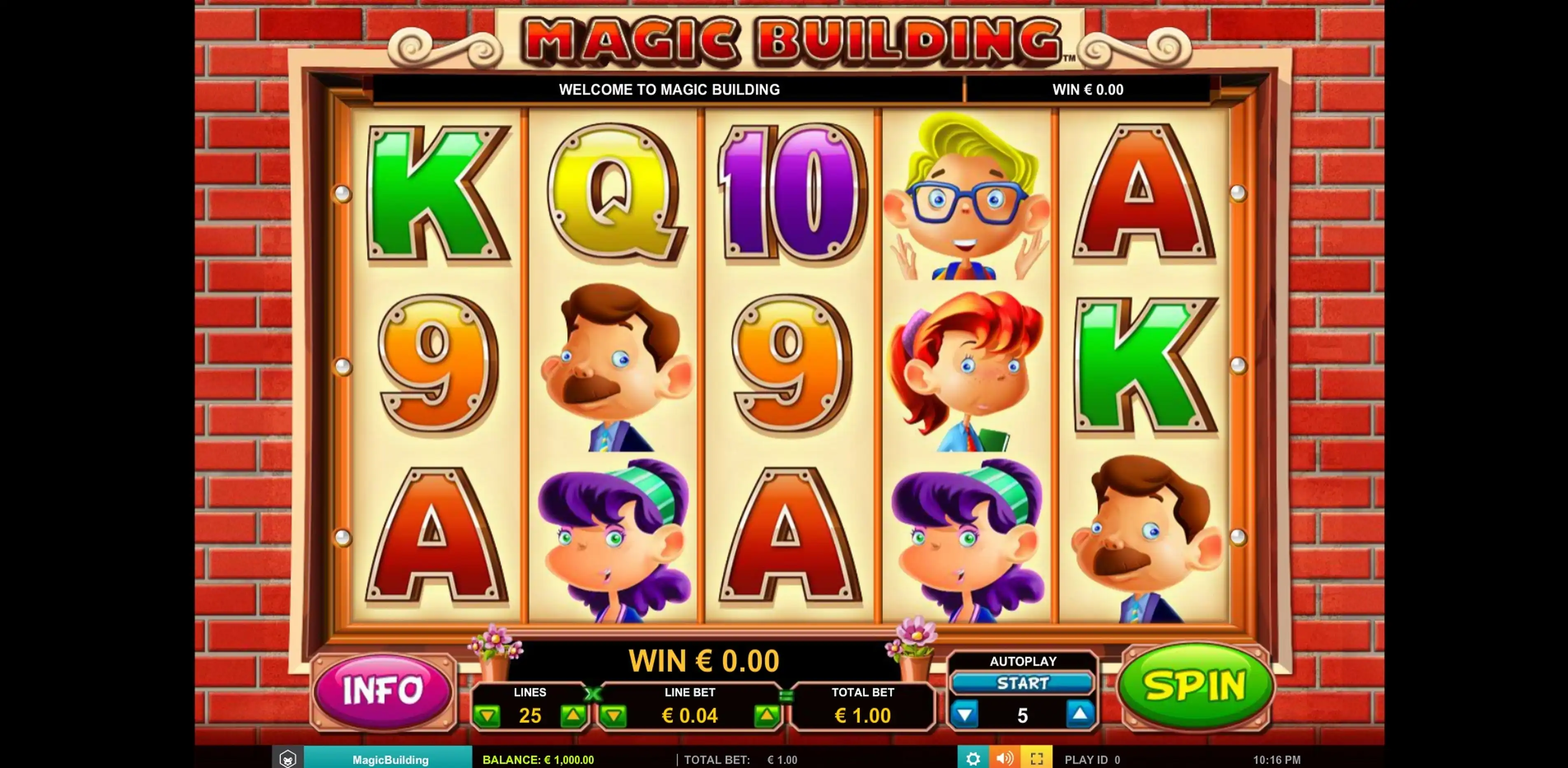 Reels in Magic Building Slot Game by Leander Games