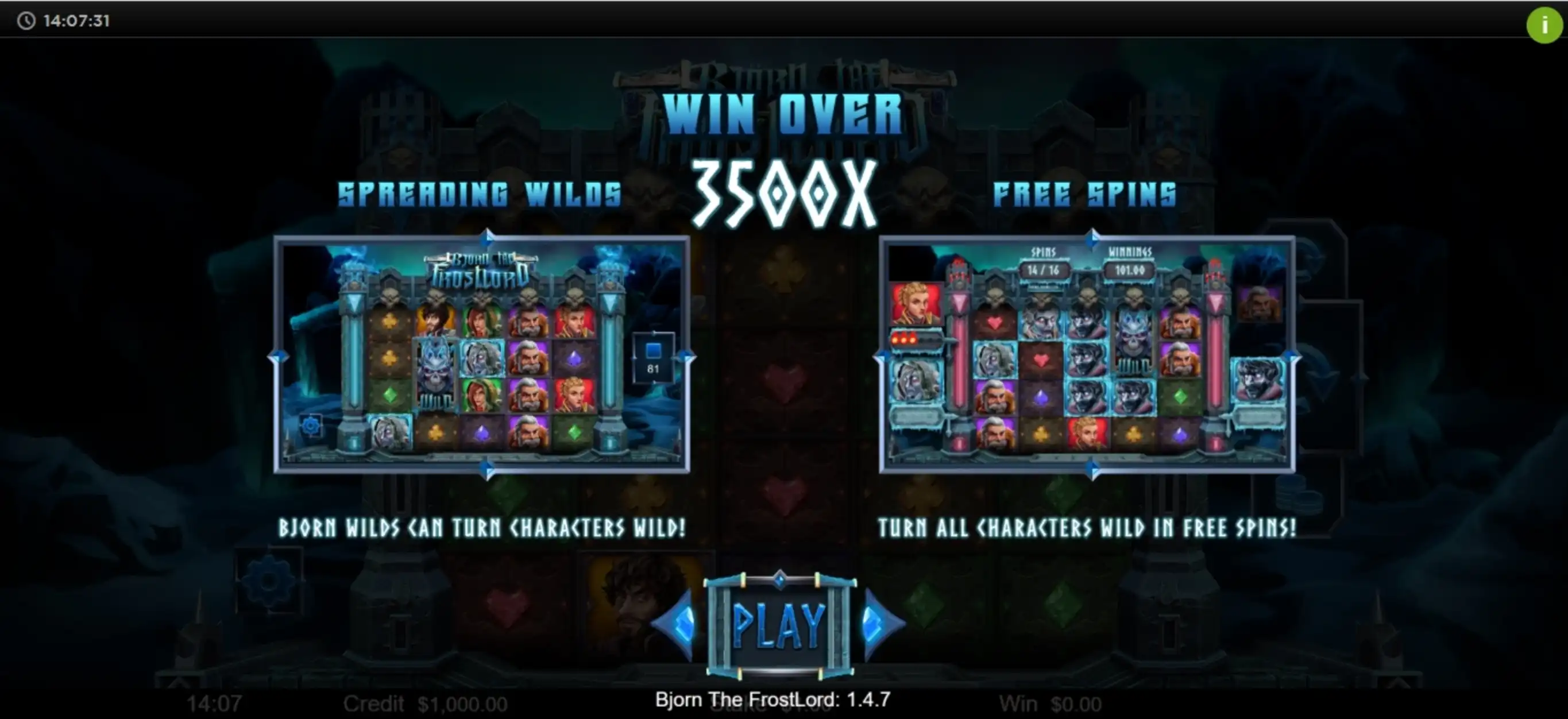 Play Bjorn The Frost Lord Free Casino Slot Game by Live 5 Gaming