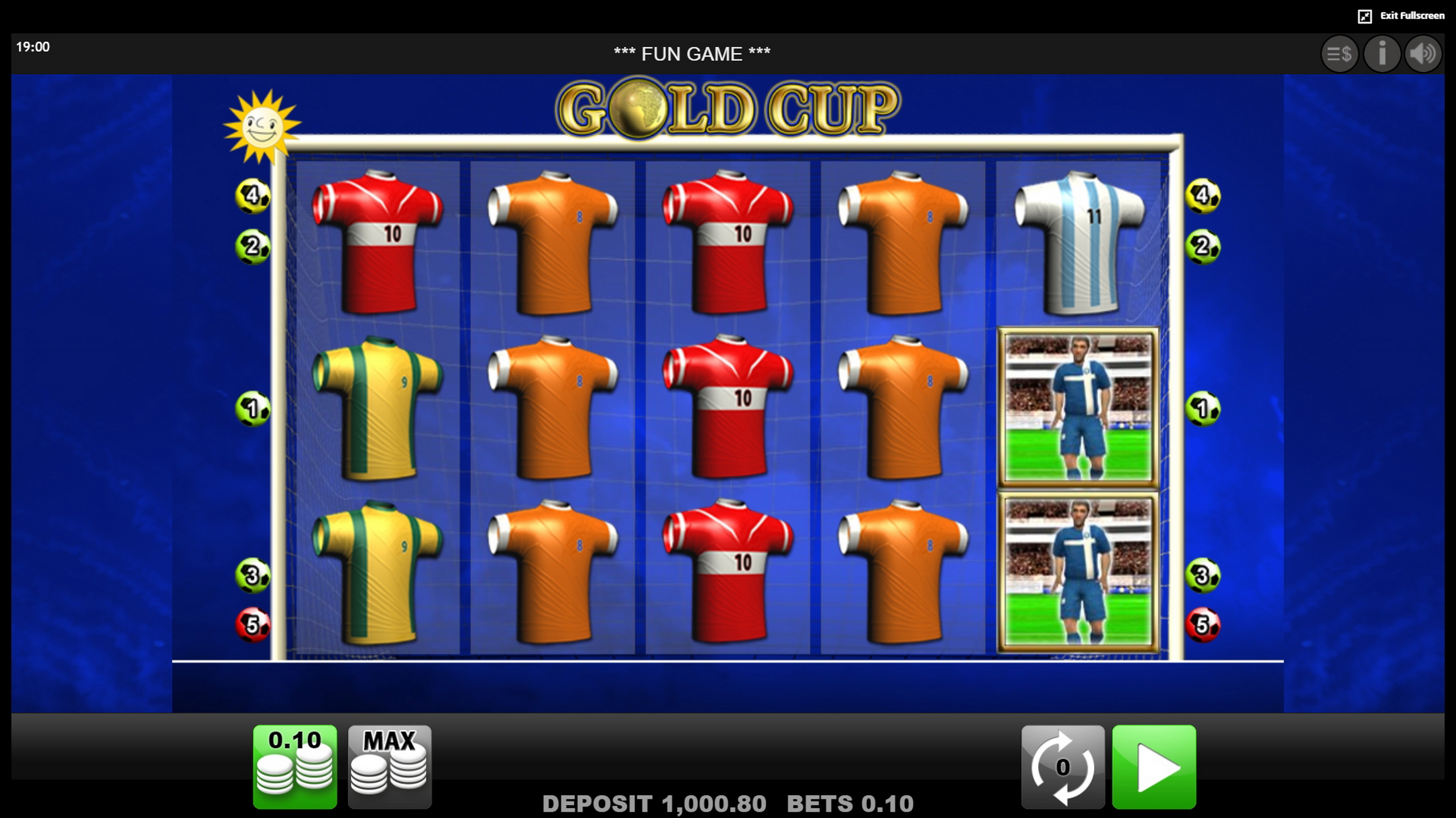 Reels in Gold Cup Slot Game by Merkur Gaming