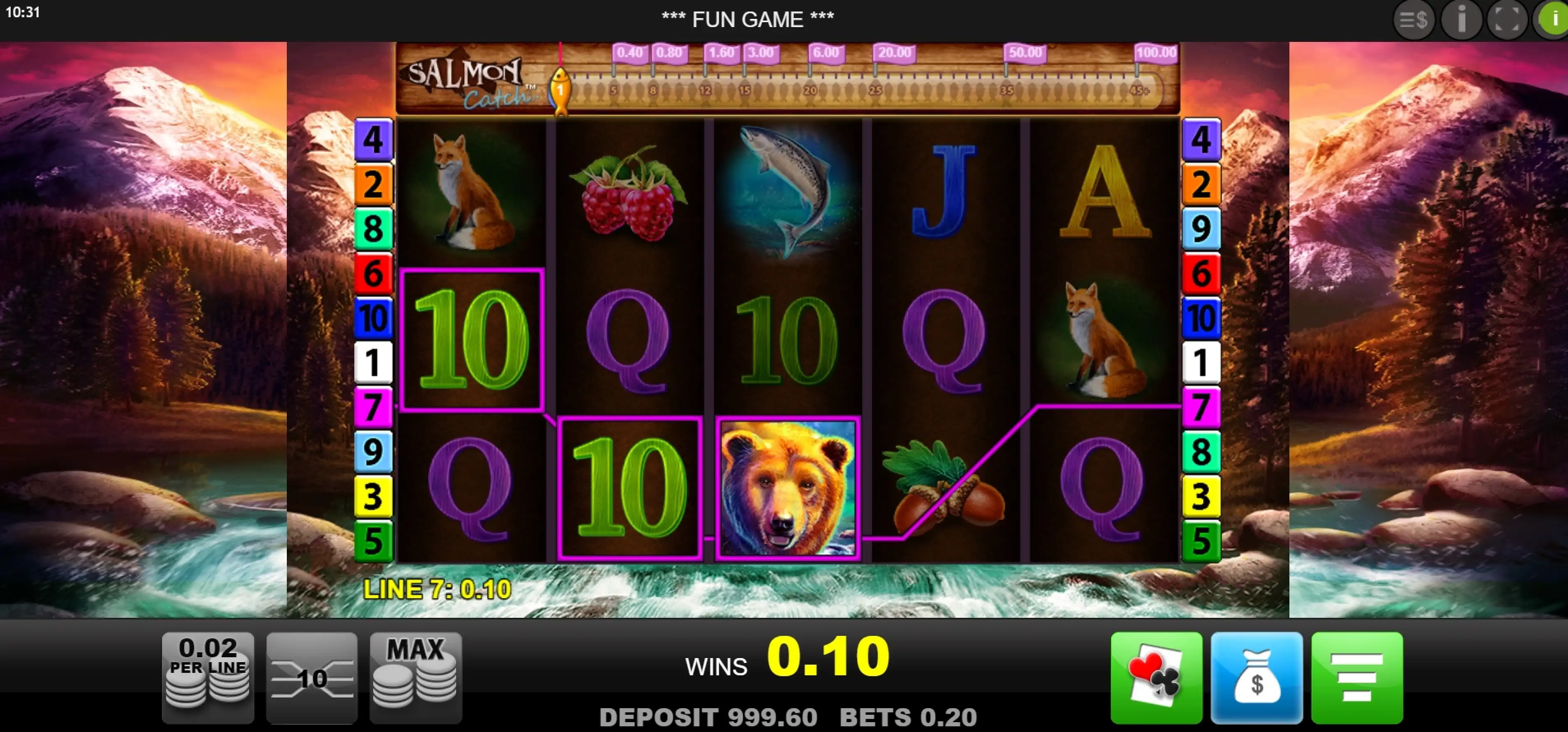 Win Money in Salmon Catch Free Slot Game by Merkur Gaming