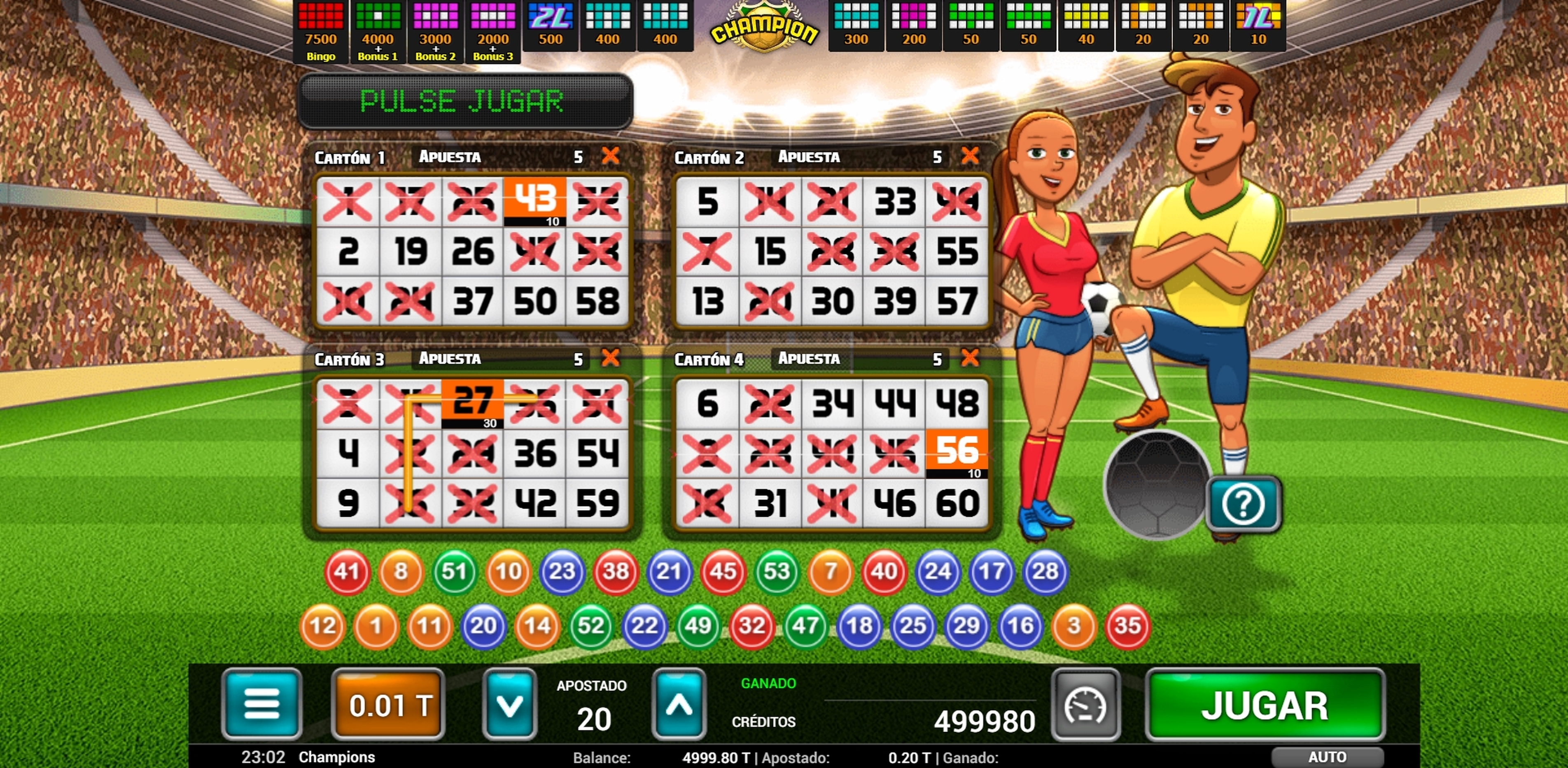 Win Money in Champion Bingo Free Slot Game by MGA