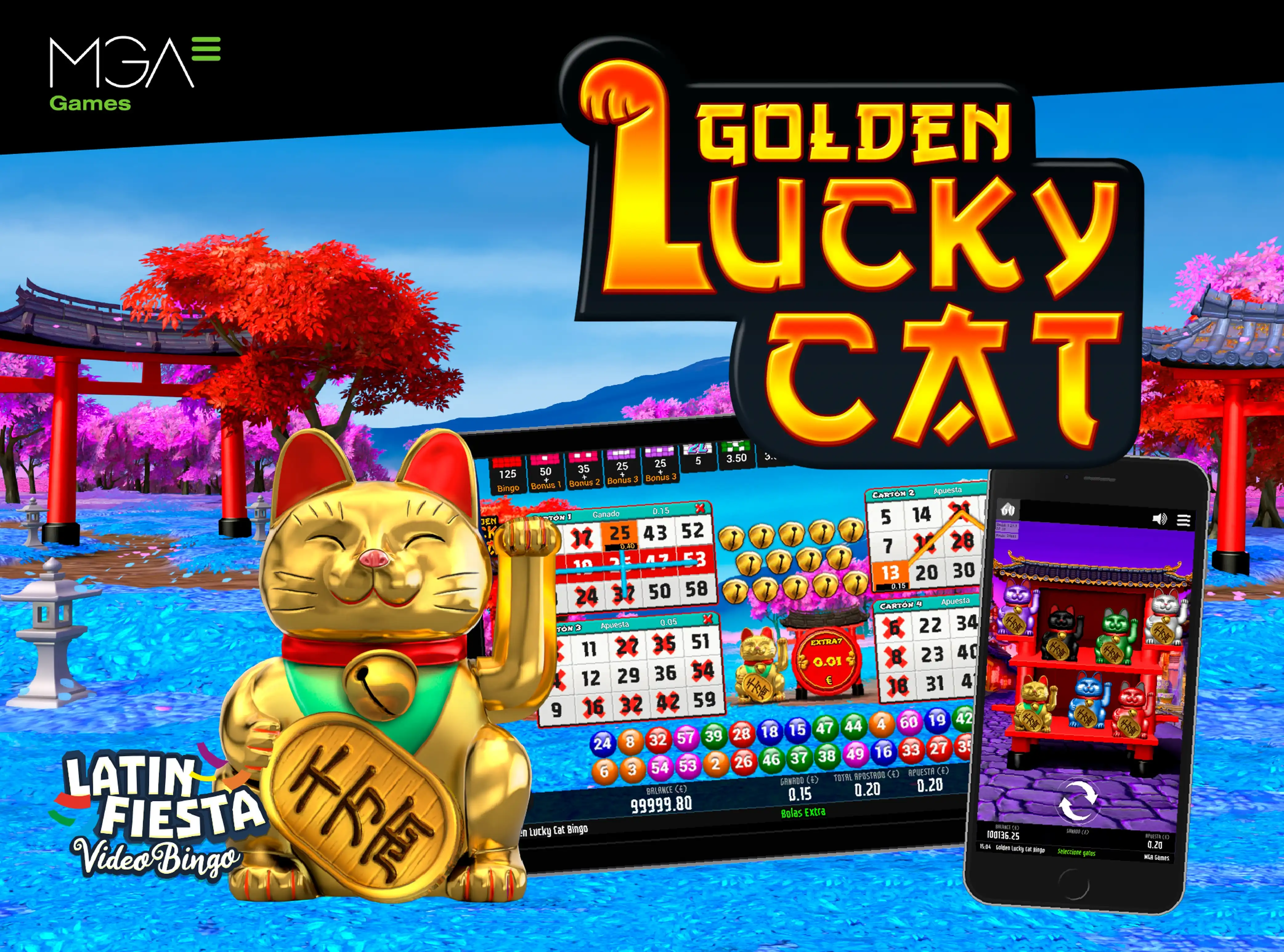 Golden Lucky Cat Bingo