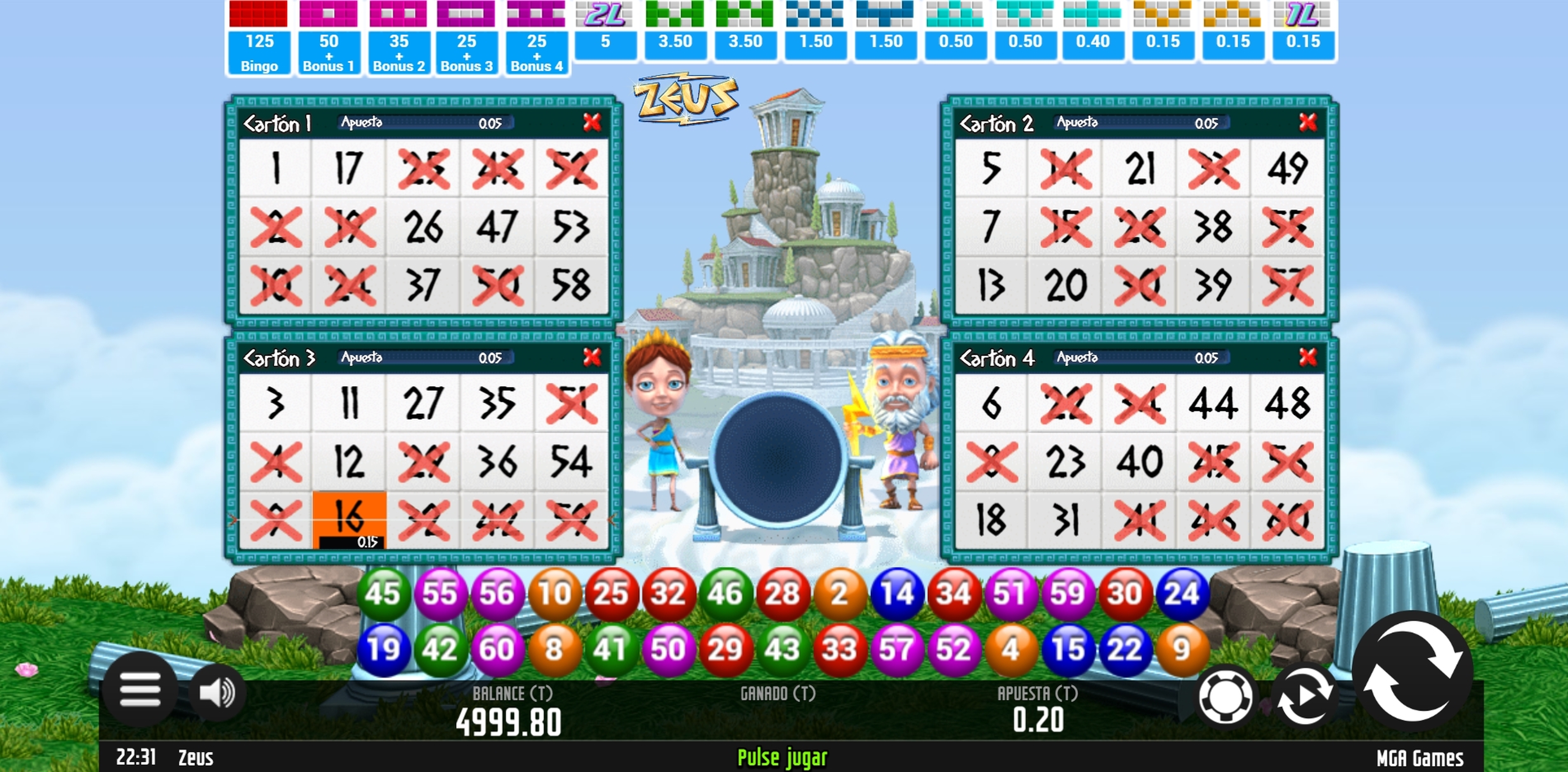 Win Money in Zeus Bingo Free Slot Game by MGA