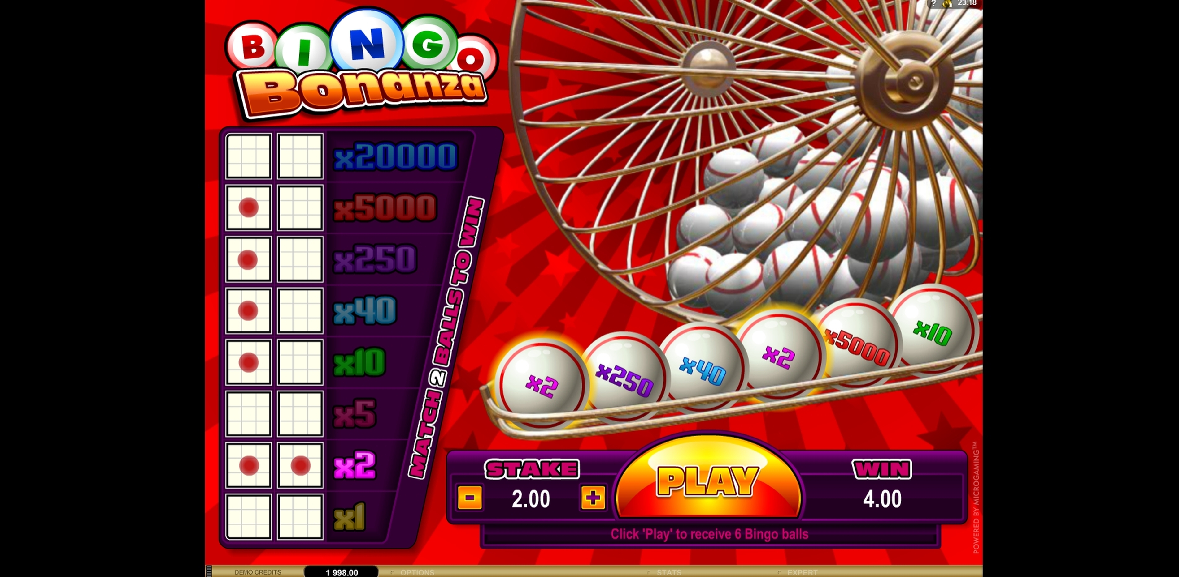 Win Money in Bingo Bonanza Free Slot Game by Microgaming